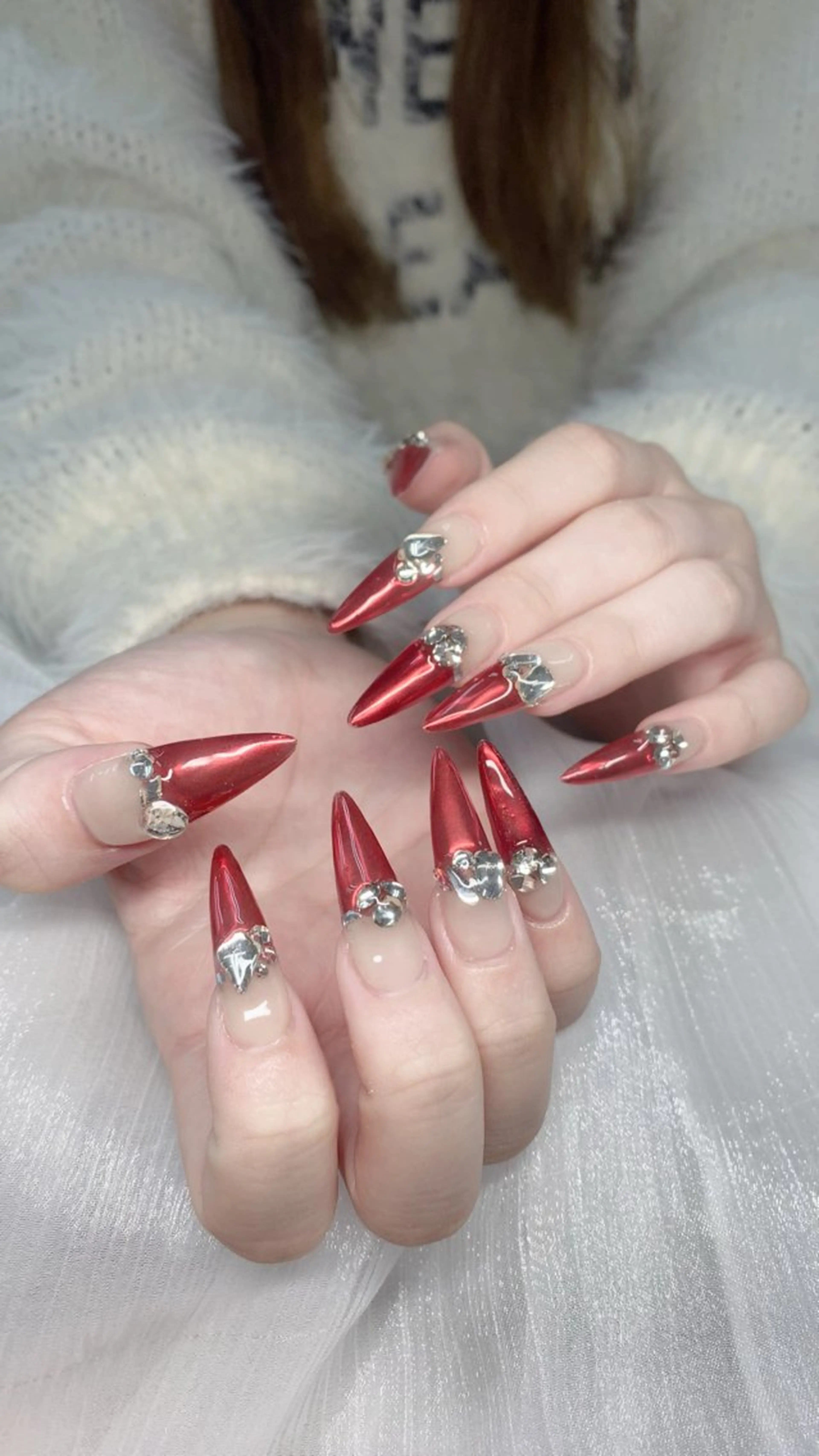 ネイル フレンチネイル グラデーション マグネットネイル ニュアンスネイル オフィスネイル ハンドネイル Rei _Nailのネイルデザイン