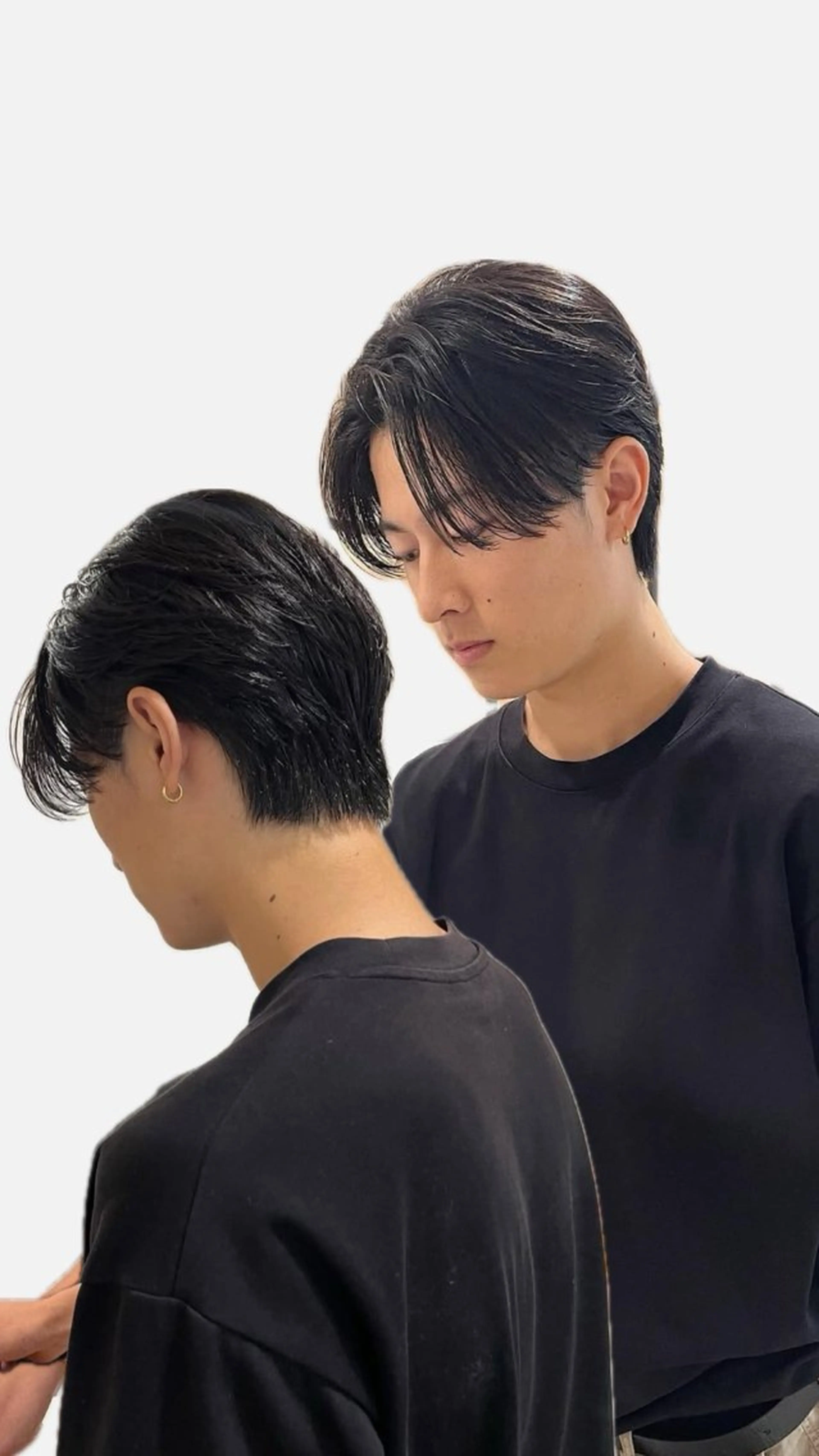 メンズ センターパート ツーブロック 刈り上げ メンズカット/表参道 渡邉真由のヘアスタイル