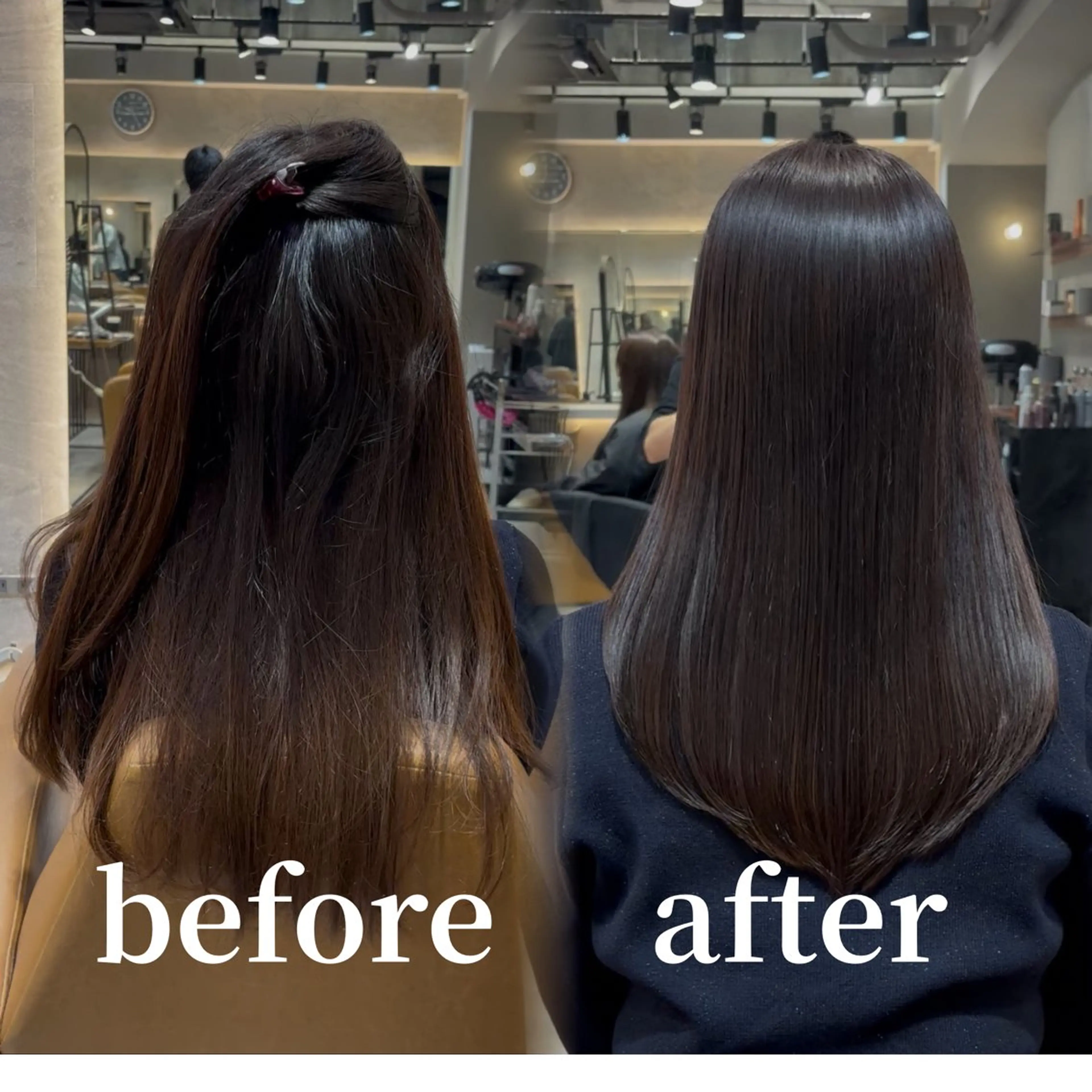セミロング カラー カット ヘアカラー 縮毛矯正 トリートメント RYU/レイヤーカッ ト/透明感艶カラー/のヘアスタイル