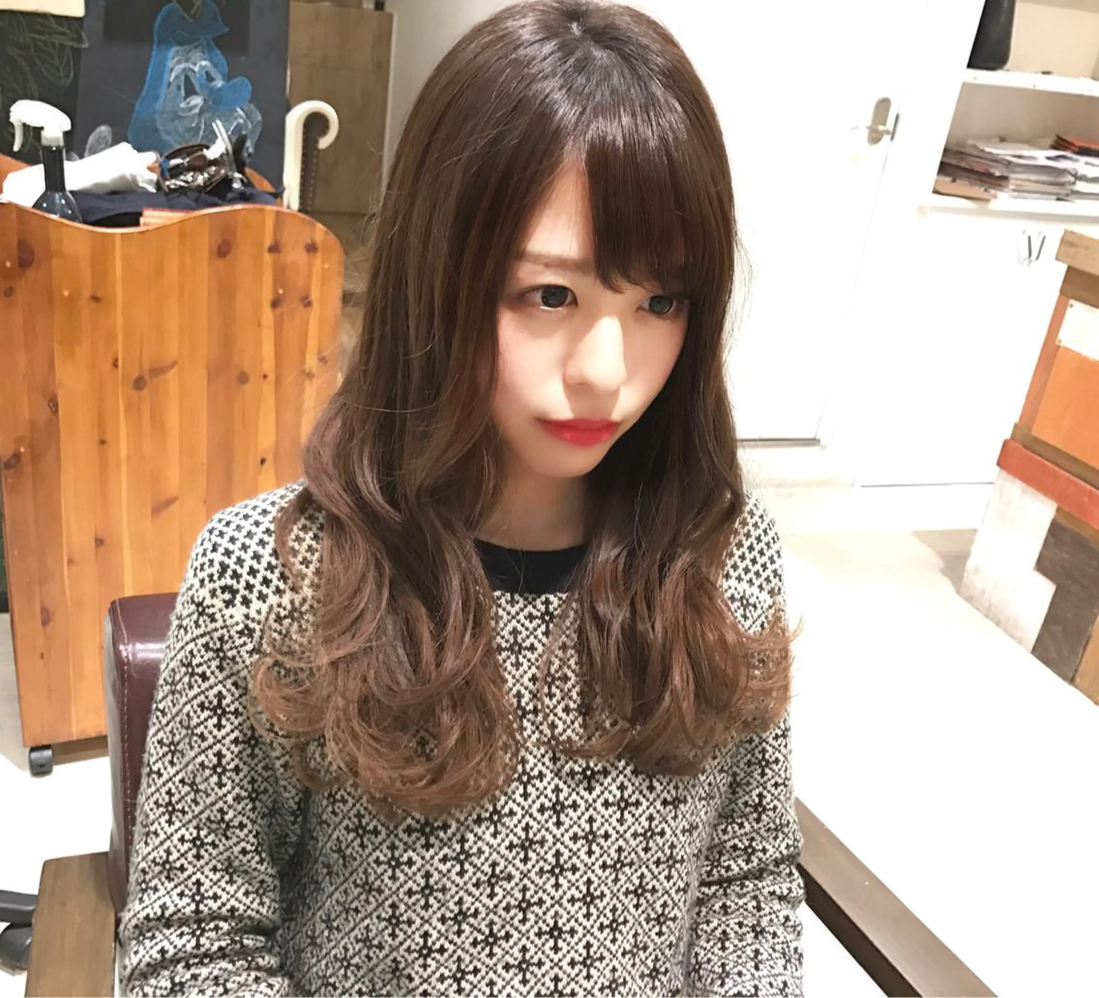 セミロング カラー メンズ指名多数!! SiLO 田島のヘアスタイル