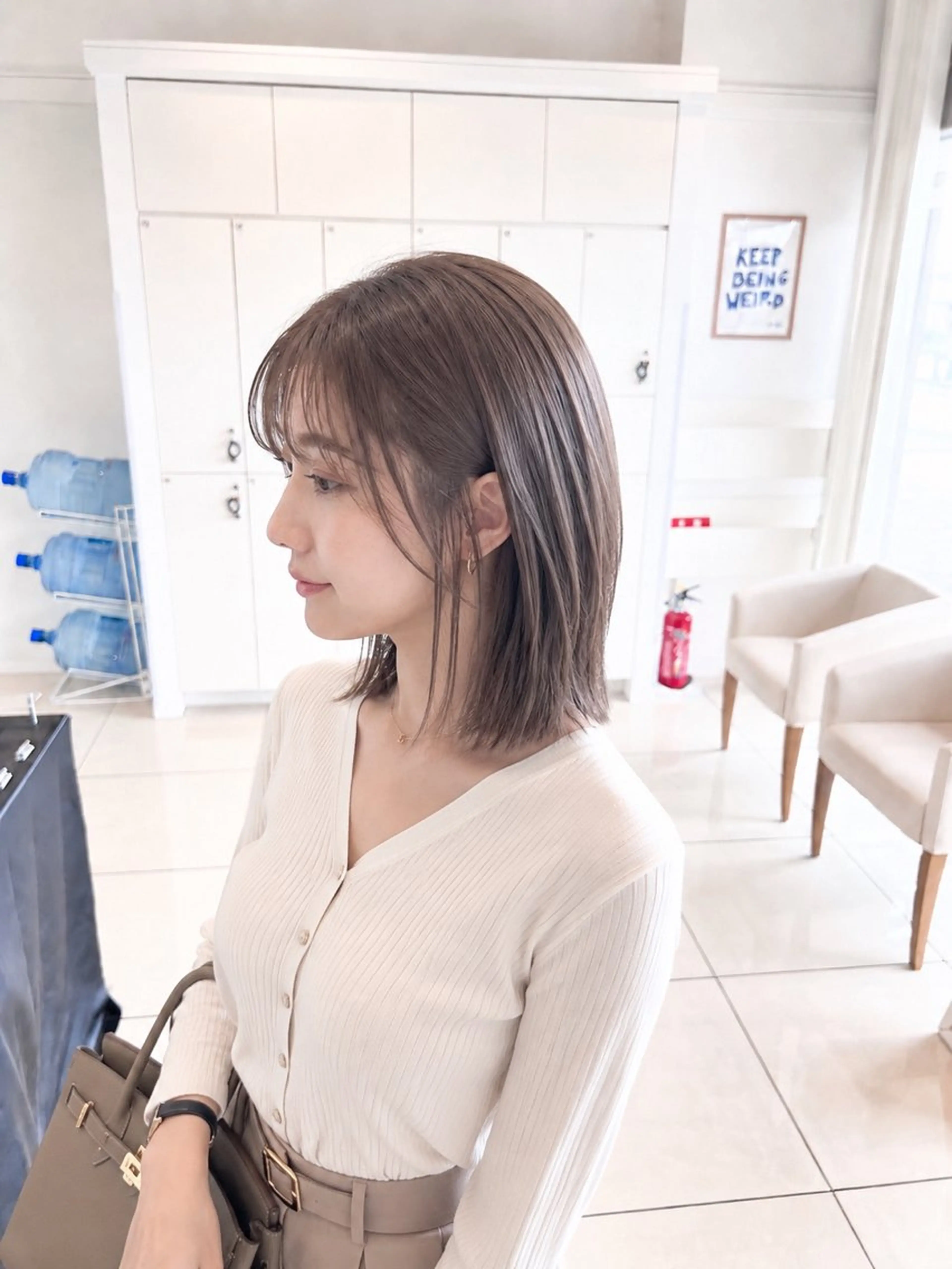 ミディアム カラー カット ヘアカラー トリートメント 金子 直樹のヘアスタイル