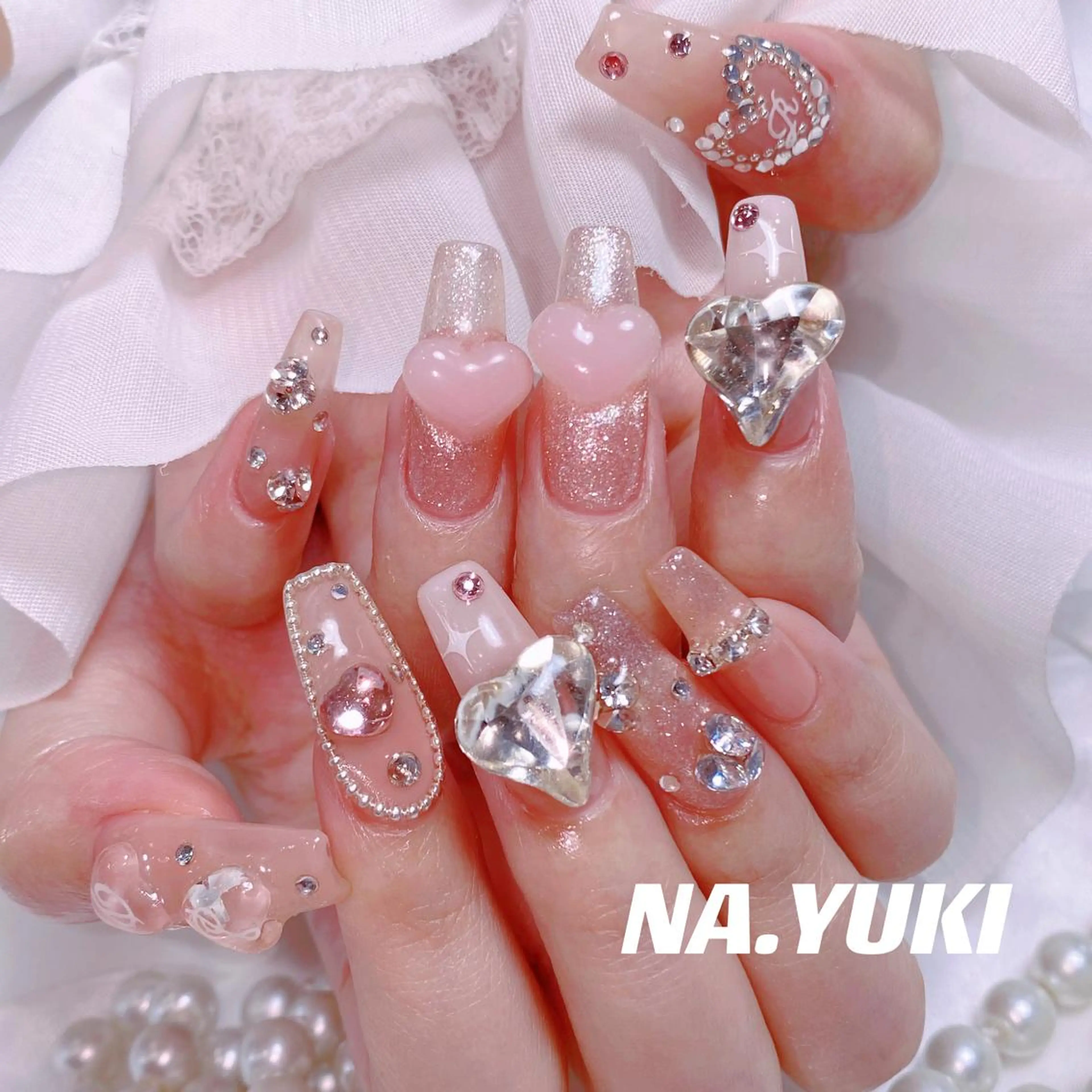 ネイル ハート ハンドネイル ハンドケア ナユキNA.YUKI 池袋店のネイルデザイン