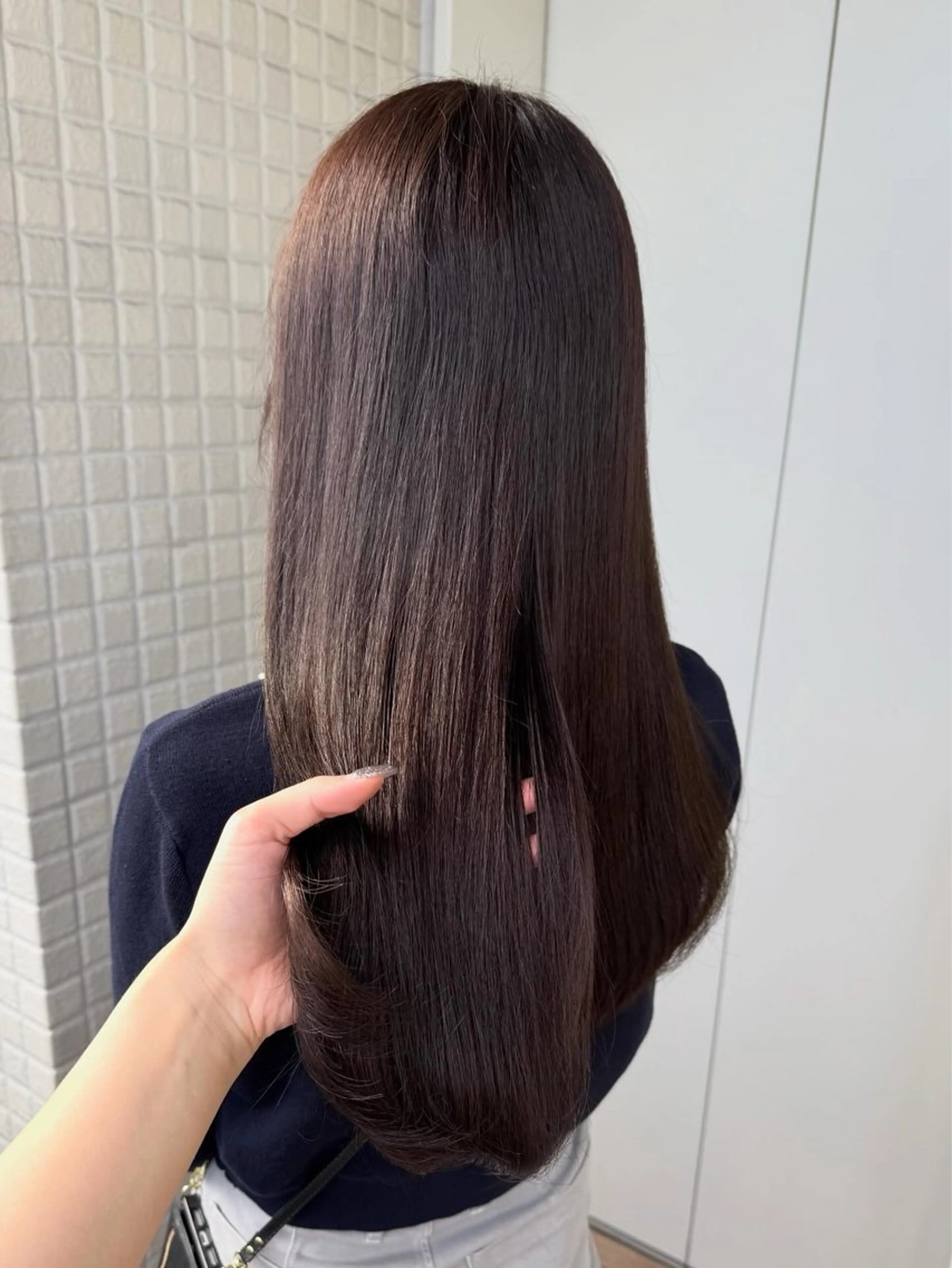 ロング カラー ベージュカラー ブラウンカラー 髪質改善 ロング 縮毛矯正 ヘアカラー 美髪縮毛矯正/暖色 カラー/ヘアメのヘアスタイル