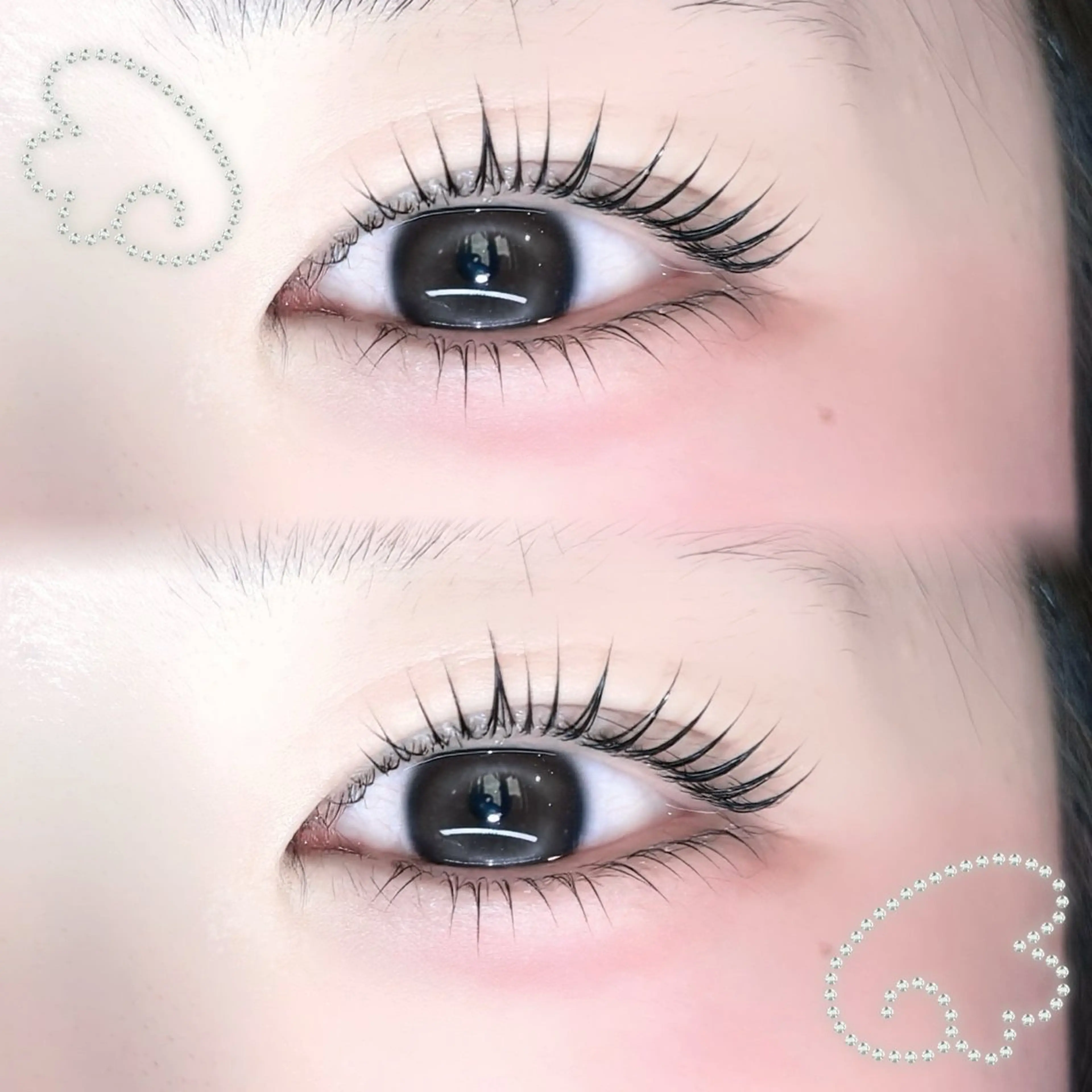 マツエク・マツパ まつげパーマ 下まつげエクステ マツパ 🩶LED＆ダブル フラットRAN🪽のマツエク・マツパデザイン