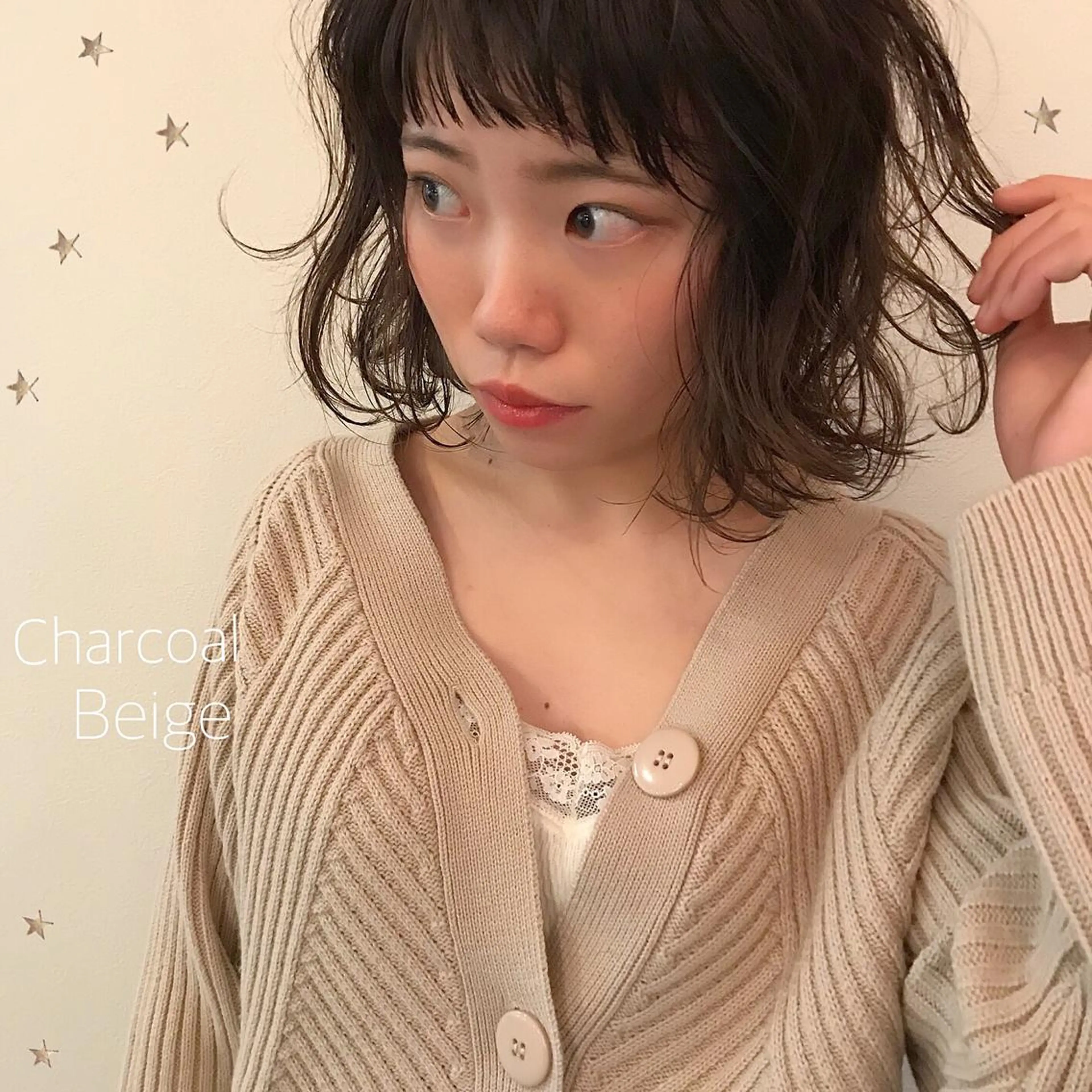 ミディアム カラー 市川 千夏のヘアスタイル