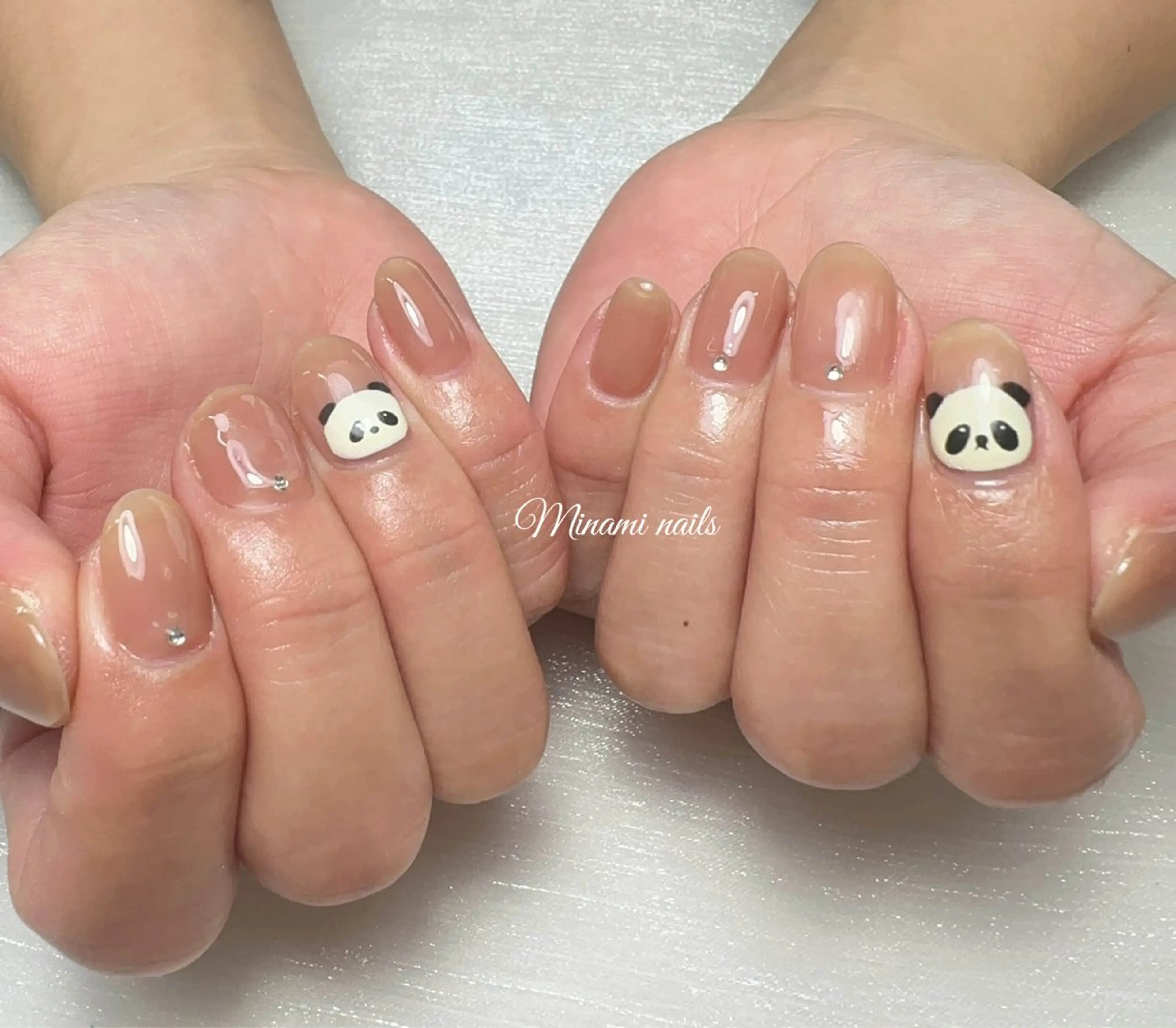 ネイル アートネイル オーロラネイル ガーリー キラキラネイル 韓国ネイル Minami Nailsのネイルデザイン