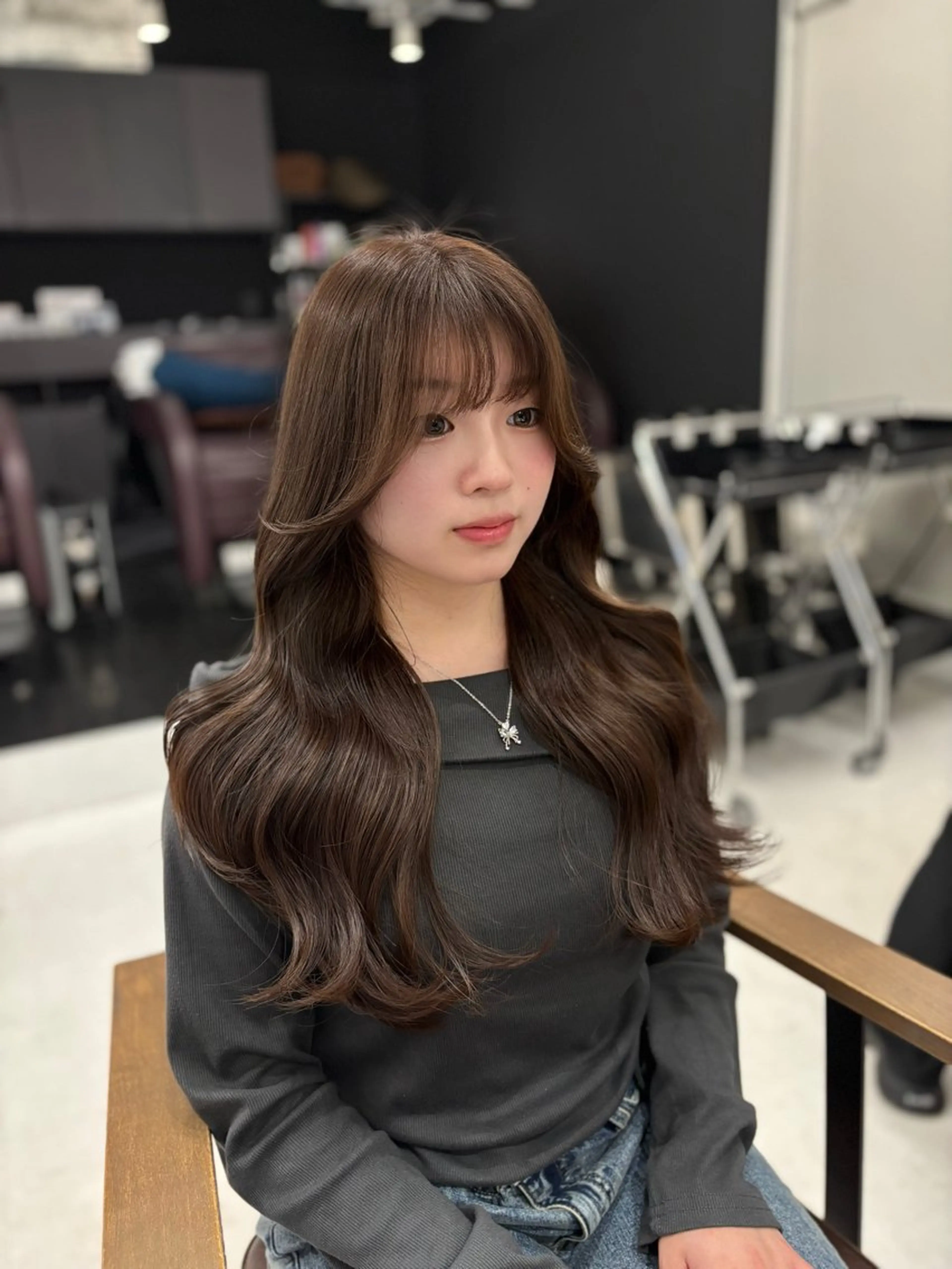 セミロング カラー カット ヘアカラー 赤みなしカラー/梅田 /レイヤー/IORIのヘアスタイル