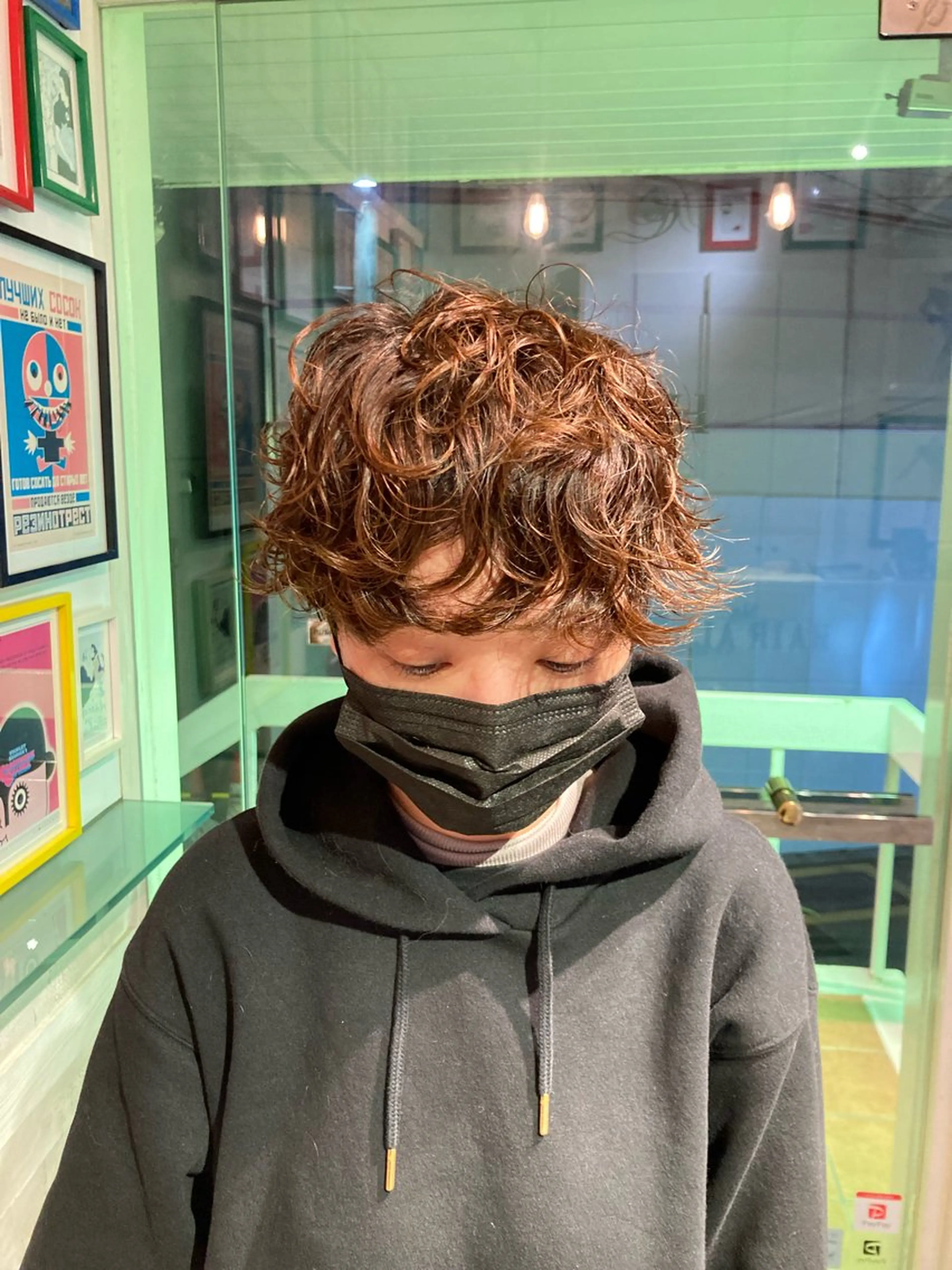 ショート パーマ ウルフレイヤー エクステ/kokiのヘアスタイル