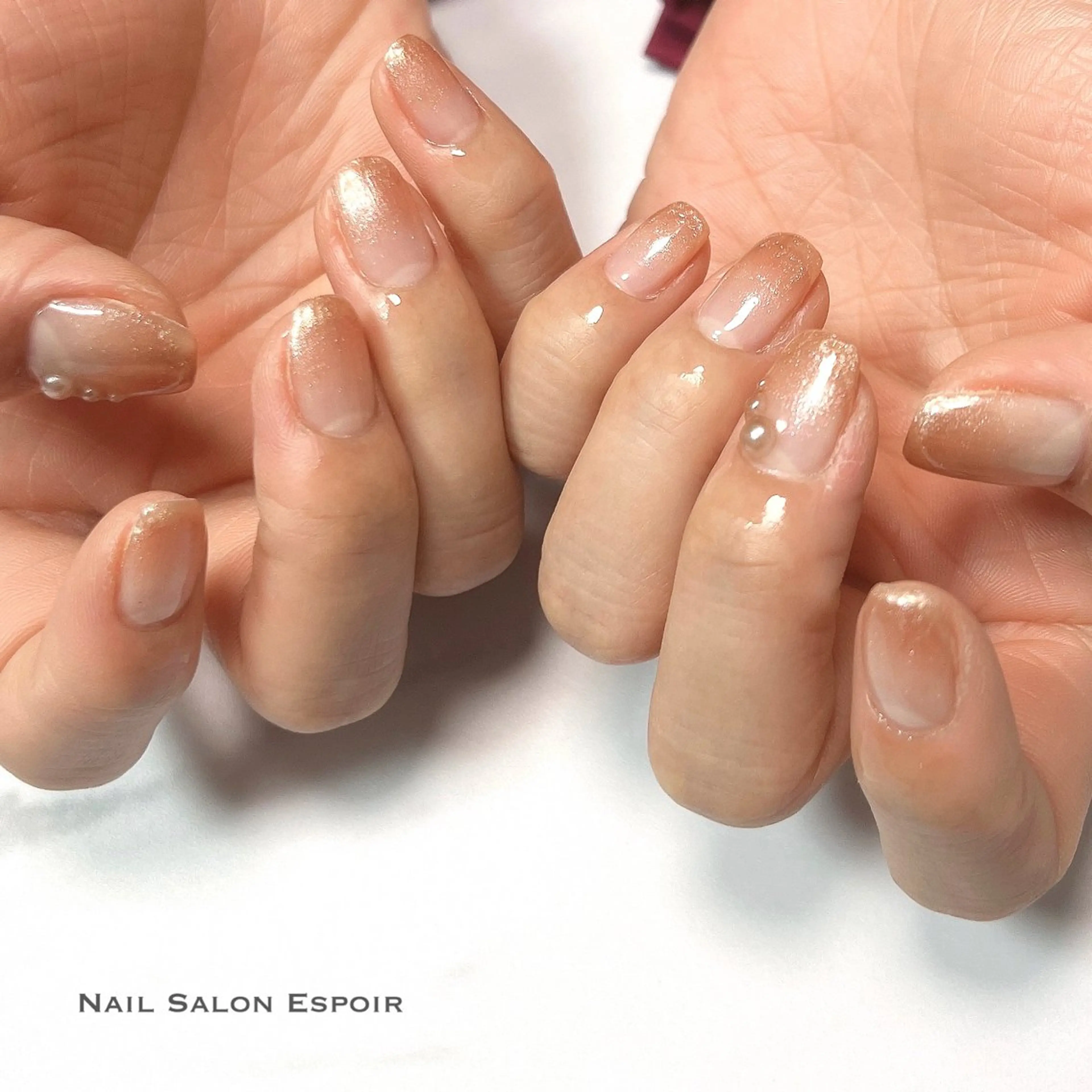 ネイル グラデーション ラメ(グリッター) ラメグラデーション ハンドネイル Nail Salon Espoirのネイルデザイン