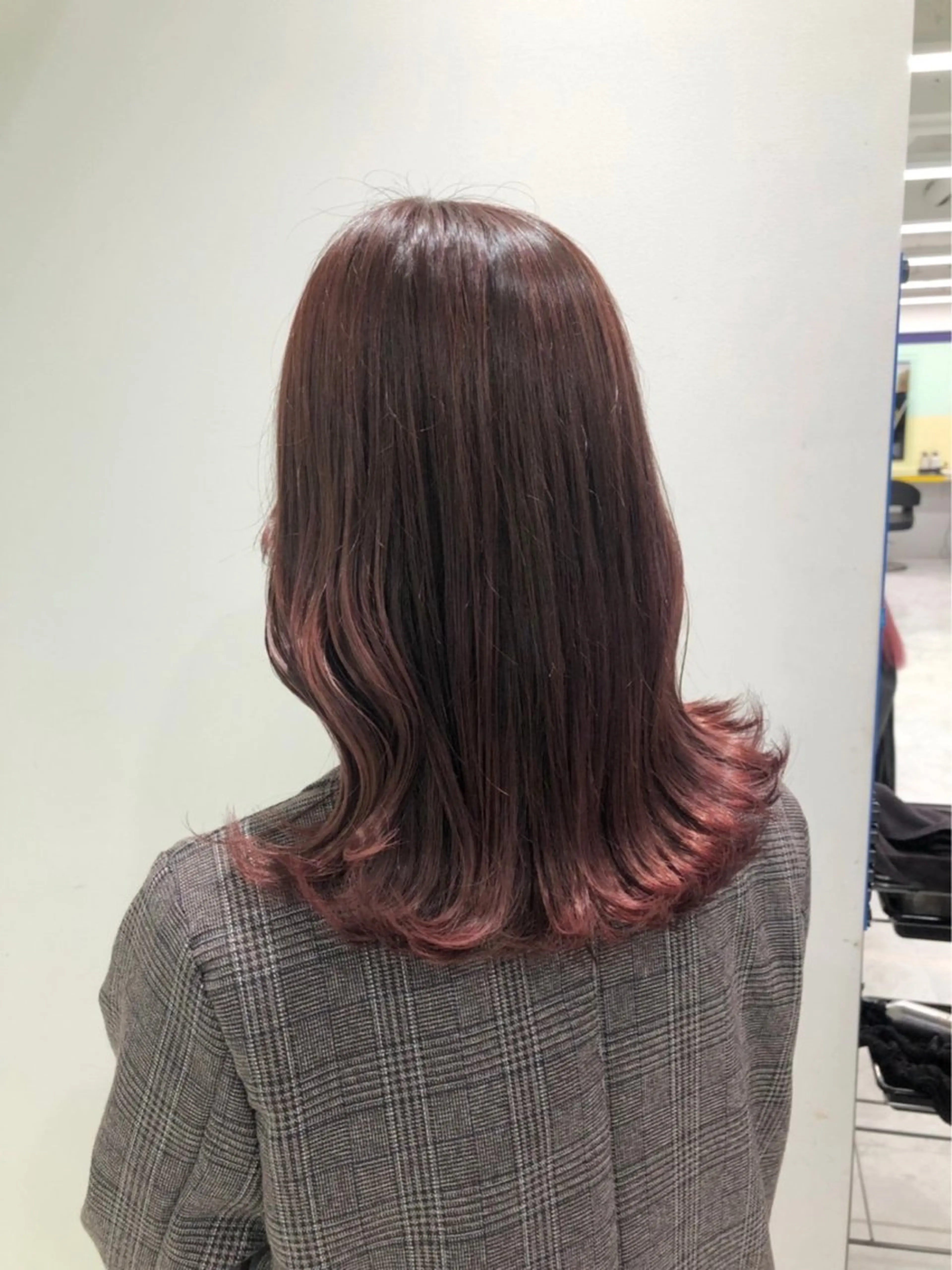 ミディアム カラー ブリーチ ブラウンカラー カシス 透明感カラー ダブルカラー 🎀Girly艶髪カ ラー🎀Harukaのヘアスタイル