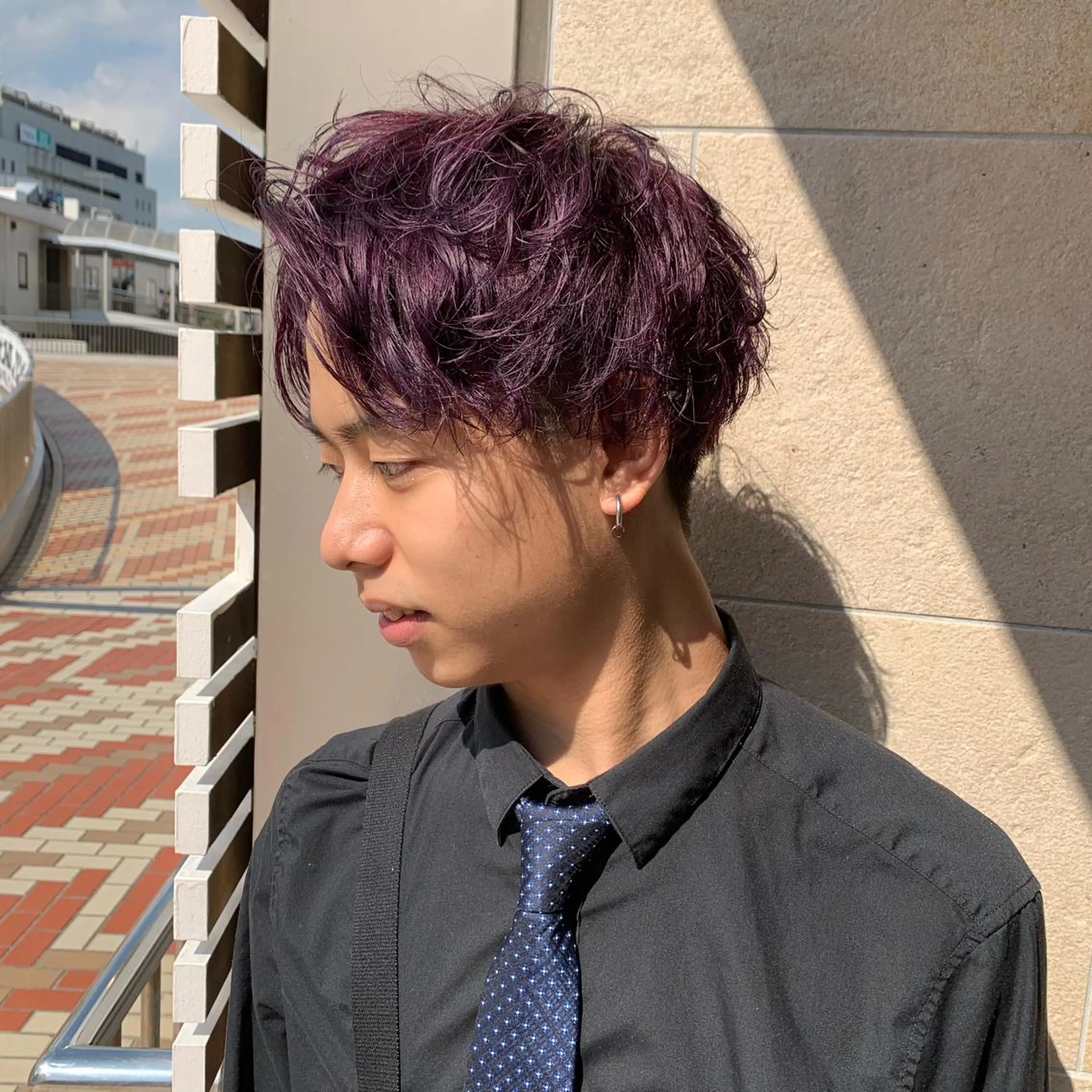 ショート カラー パーマ メンズ Vir by browのヘアスタイル