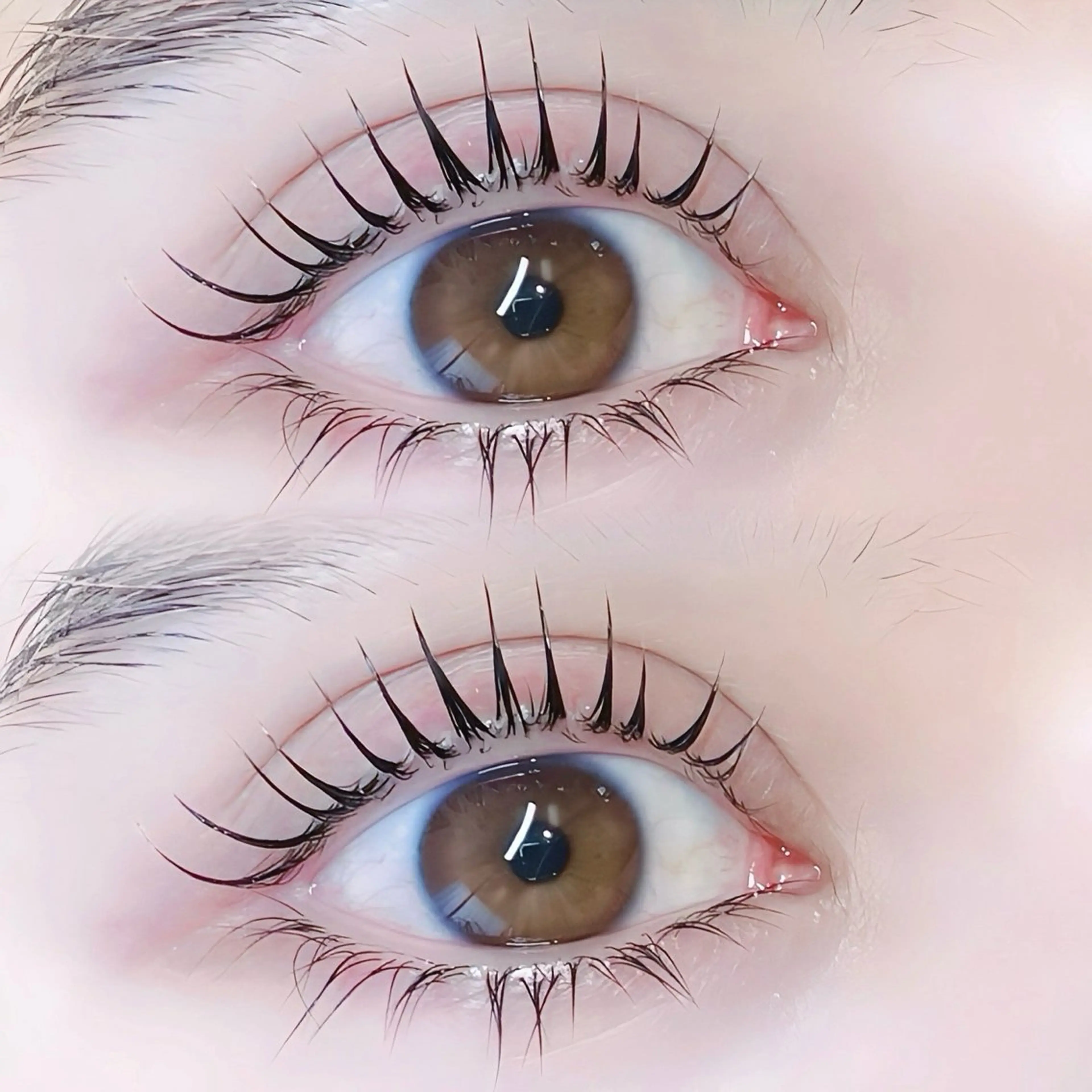 マツエク・マツパ 束感まつ毛 パリジェンヌラッシュリフト まつげパーマ 下まつげエクステ 一重×まつ毛パーマ rei /meme まつパ アイブロウのマツエク・マツパデザイン