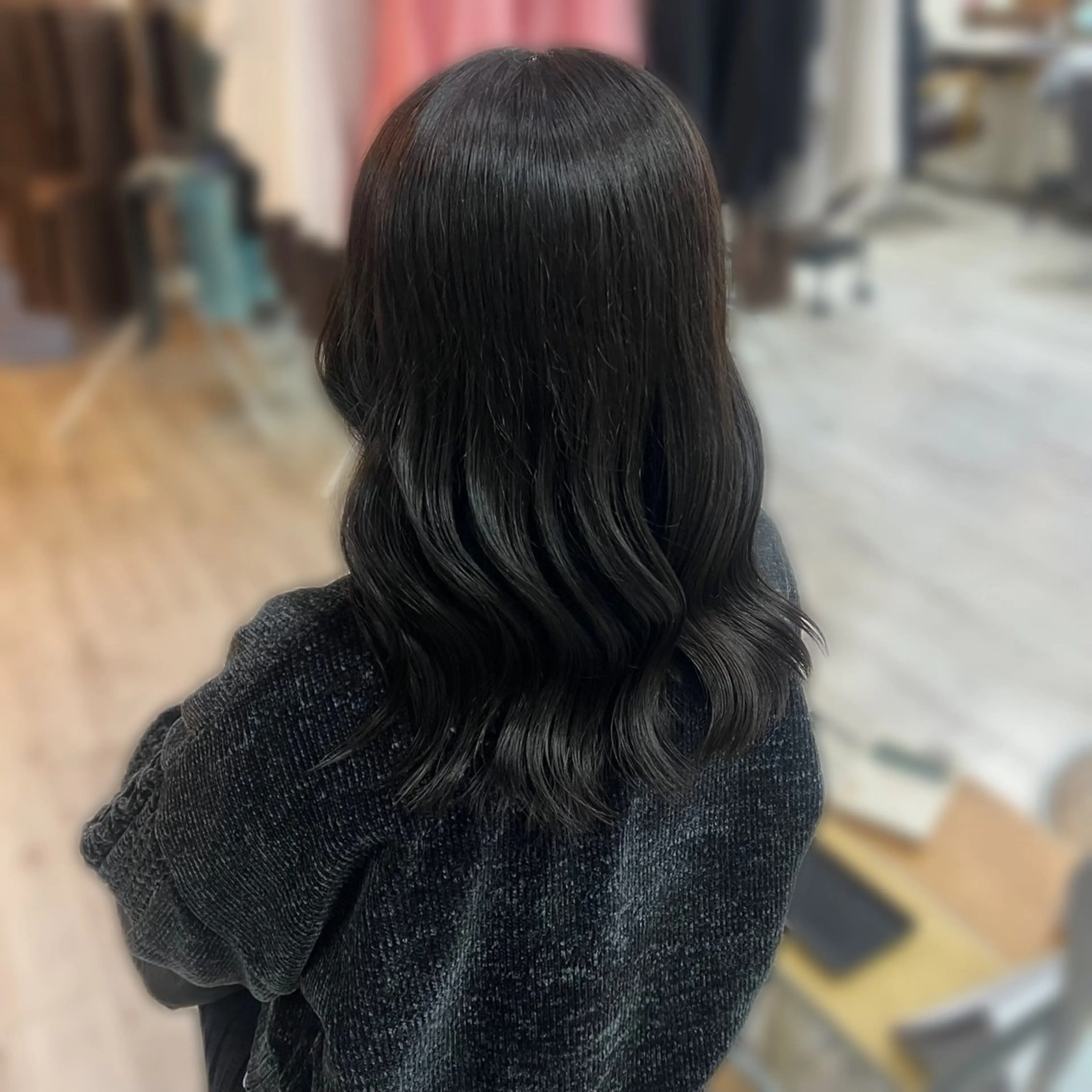 セミロング カラー ヘアカラー 平野 優菜 / minim 艶カラーのヘアスタイル