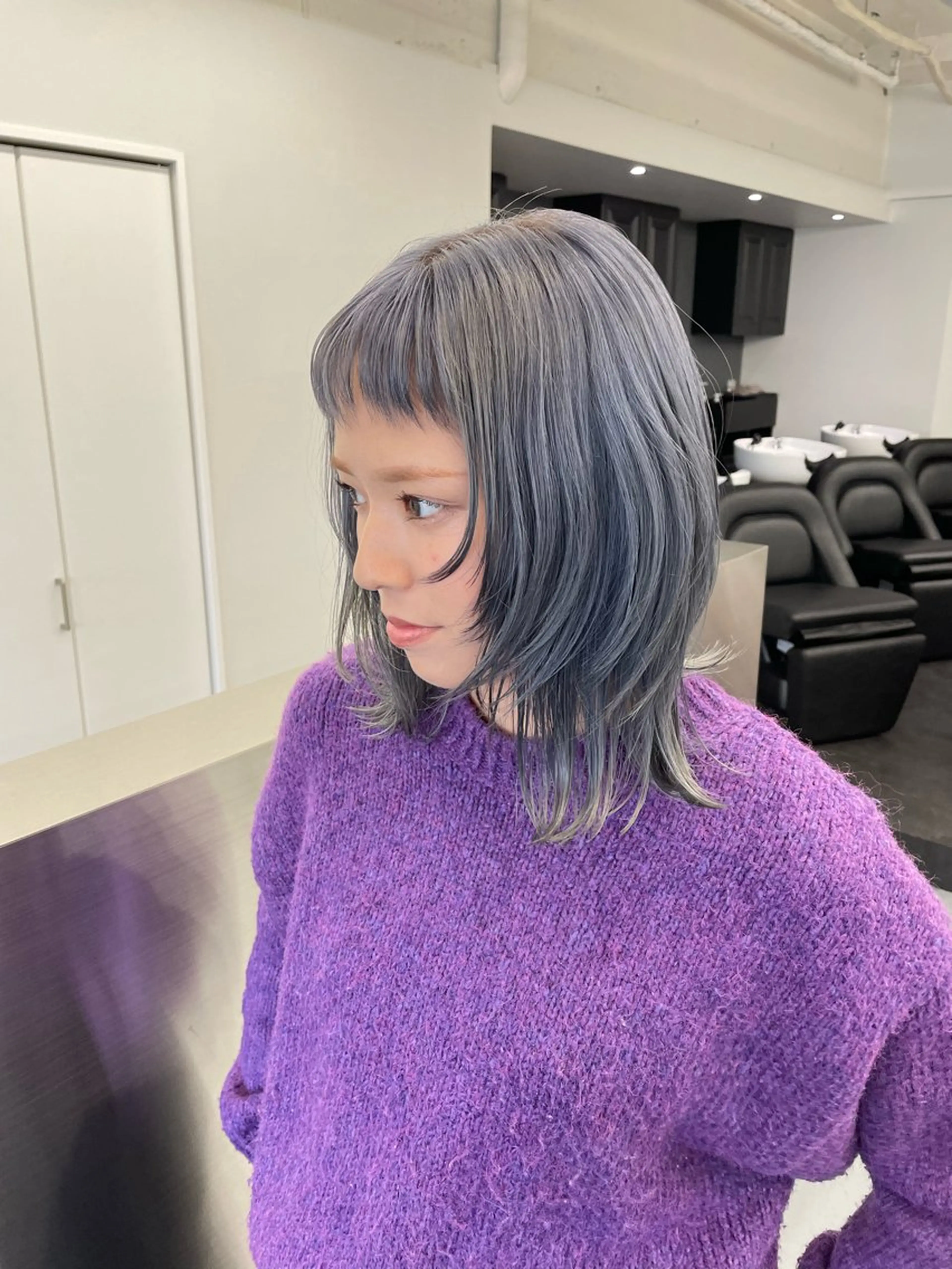 セミロング カラー ㅤㅤㅤㅤㅤㅤㅤ nagomiのヘアスタイル