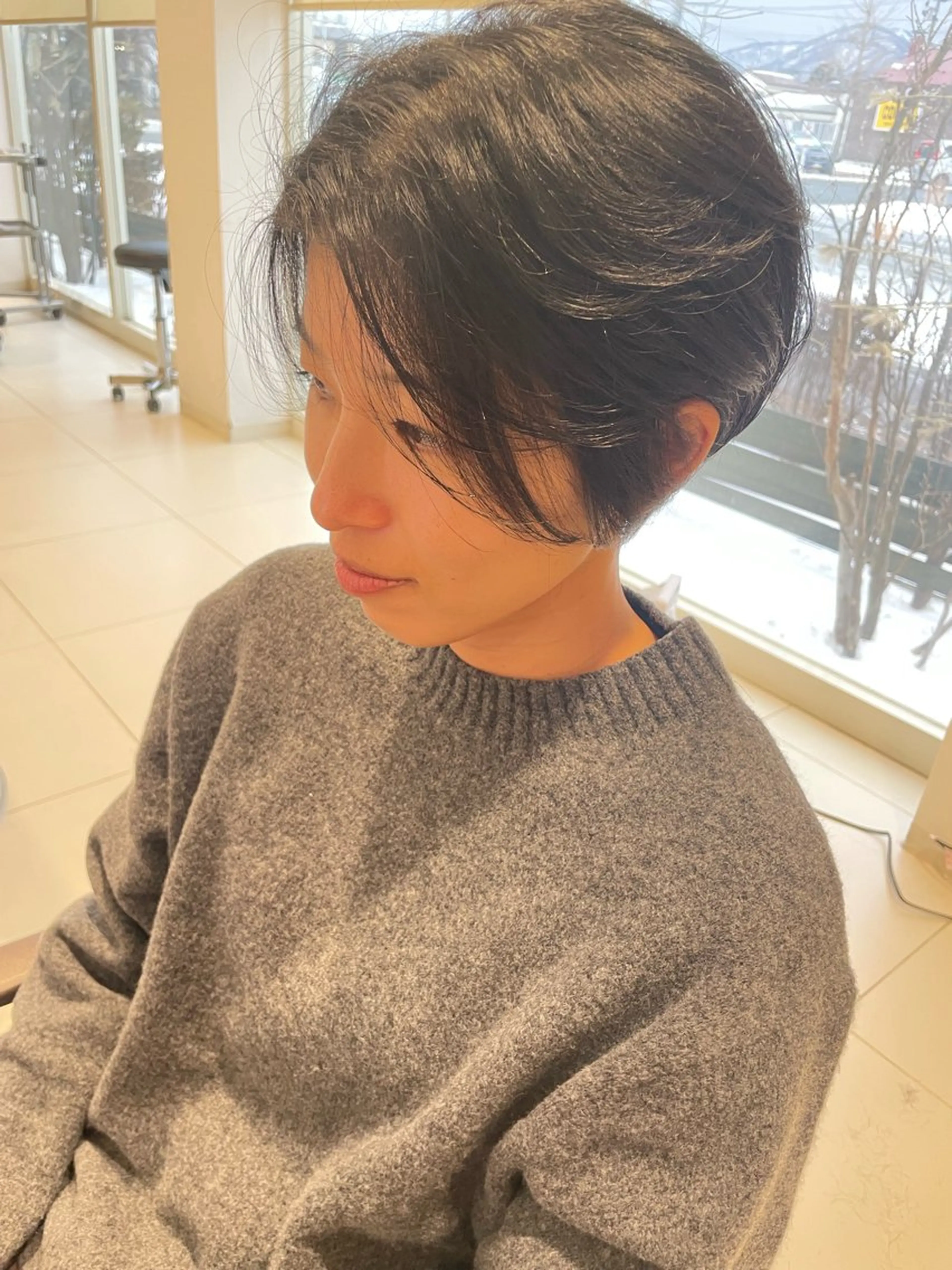 ショート ショートボブ ハンサムショート ボブ ショートヘア カット 鶴岡で縮毛矯正なら お任せ！ハヤシナオミのヘアスタイル