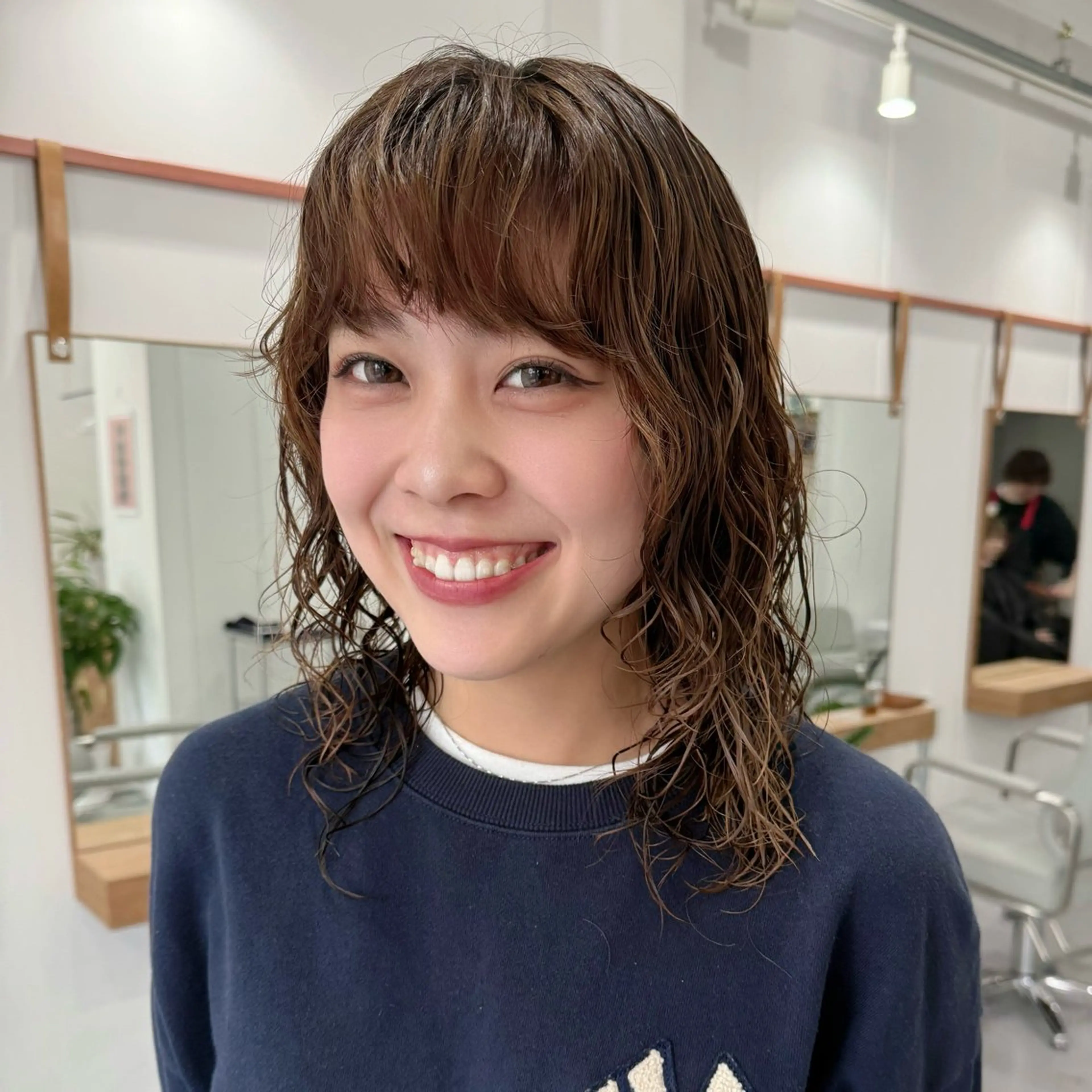 ミディアム パーマ ボブレイヤー ボブ レイヤーカット カット パーマ 🍏レイヤーカット/ 春日井🍏鵜飼元喜のヘアスタイル