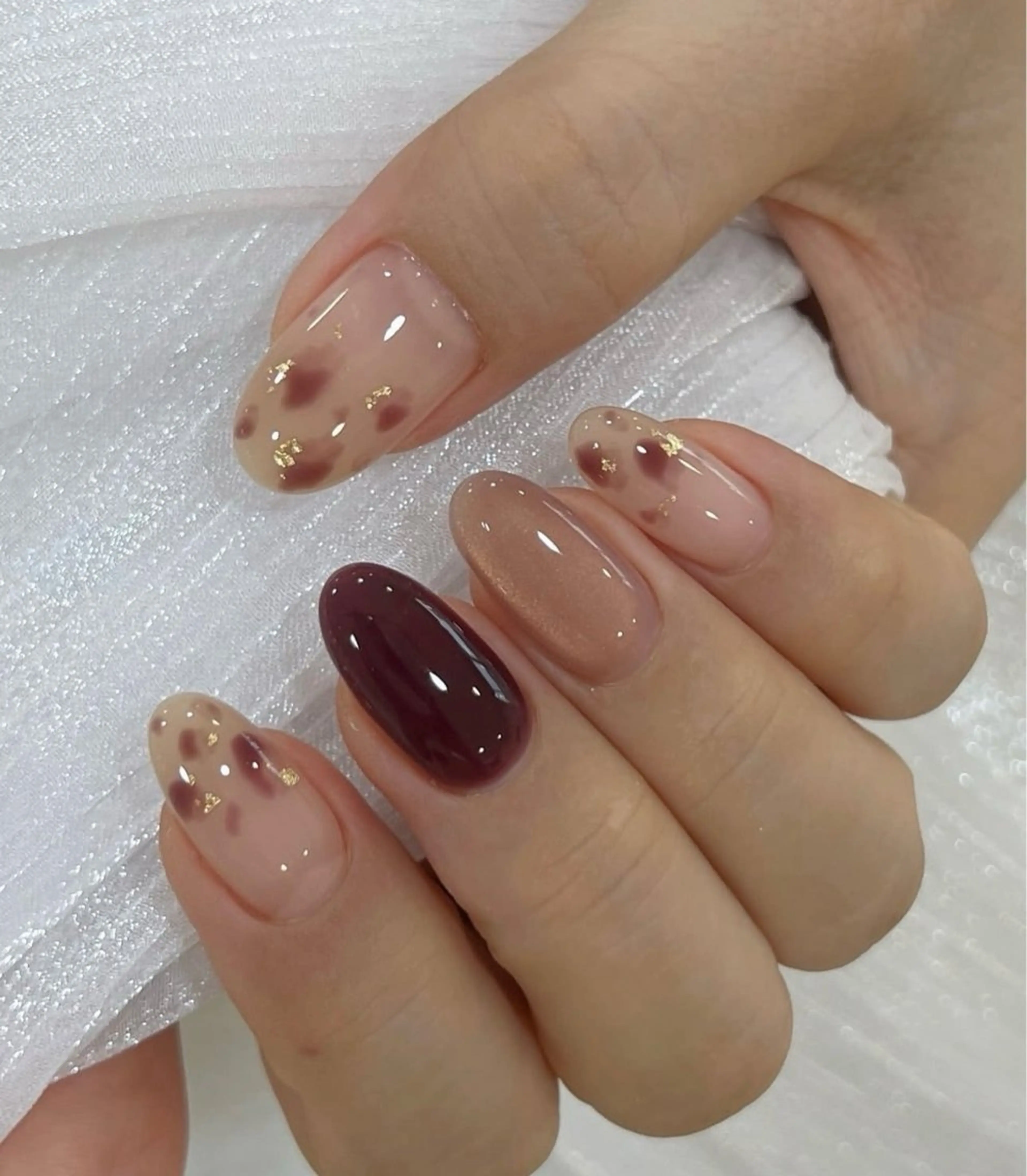 ネイル 韓国ネイル 持ち込み ニュアンスネイル ネイルチップ ハンドネイル TABI ANA.CHUOのネイルデザイン