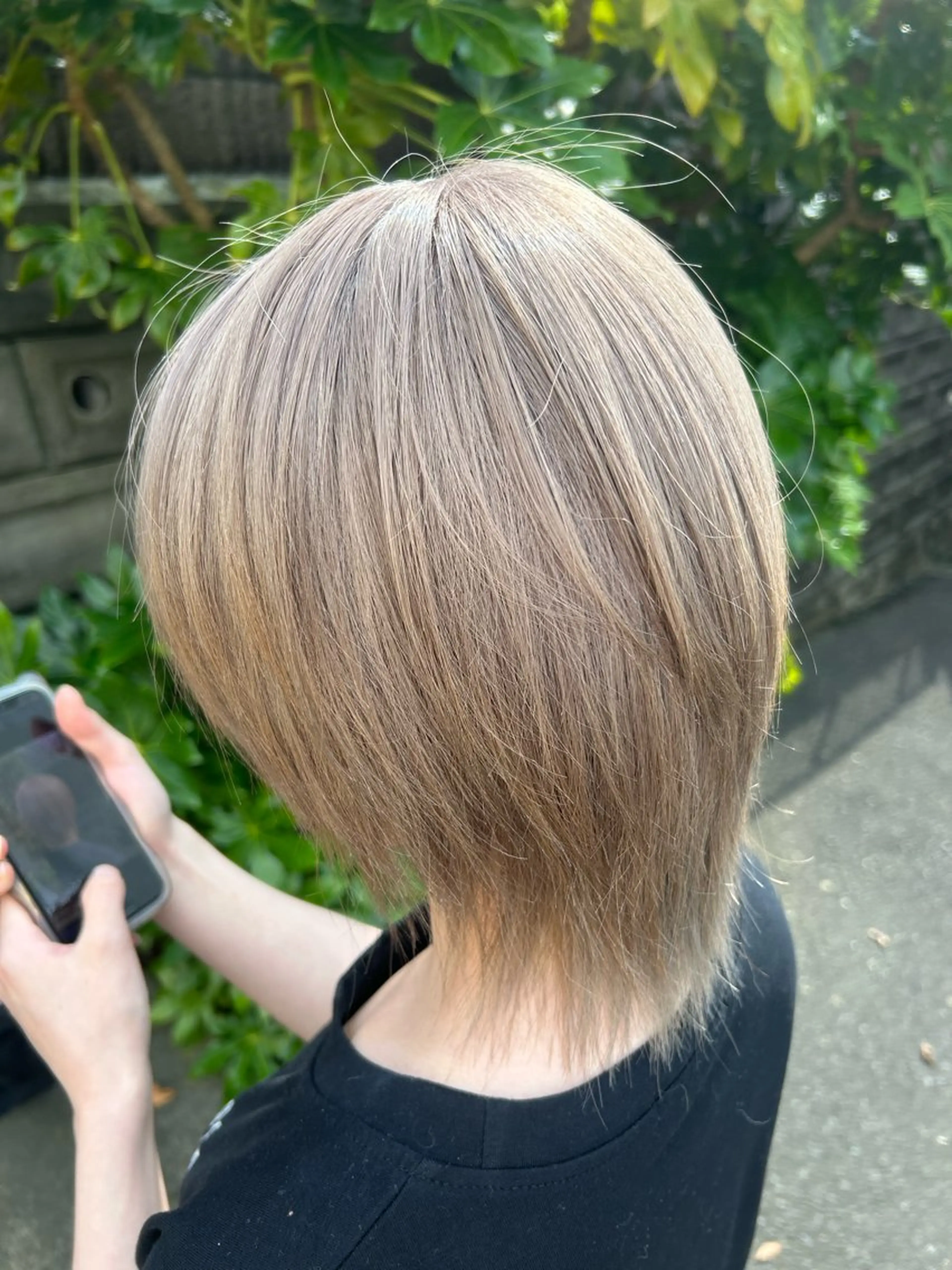 ショート カラー ダブルスキルエクステ /羽エクステ白石宇由のヘアスタイル