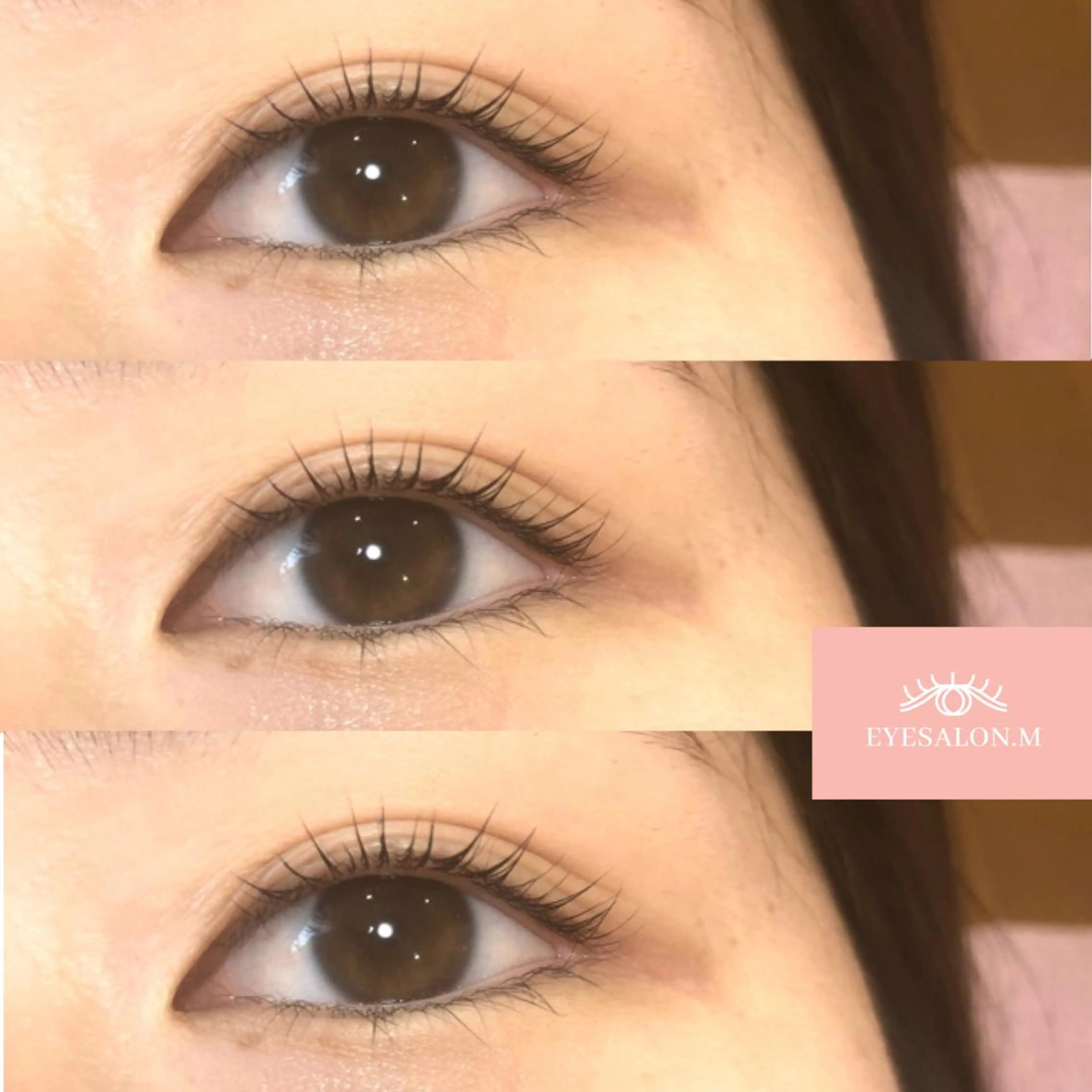 マツエク・マツパ パリジェンヌラッシュリフト 一重×まつ毛パーマ eyeriche .のマツエク・マツパデザイン