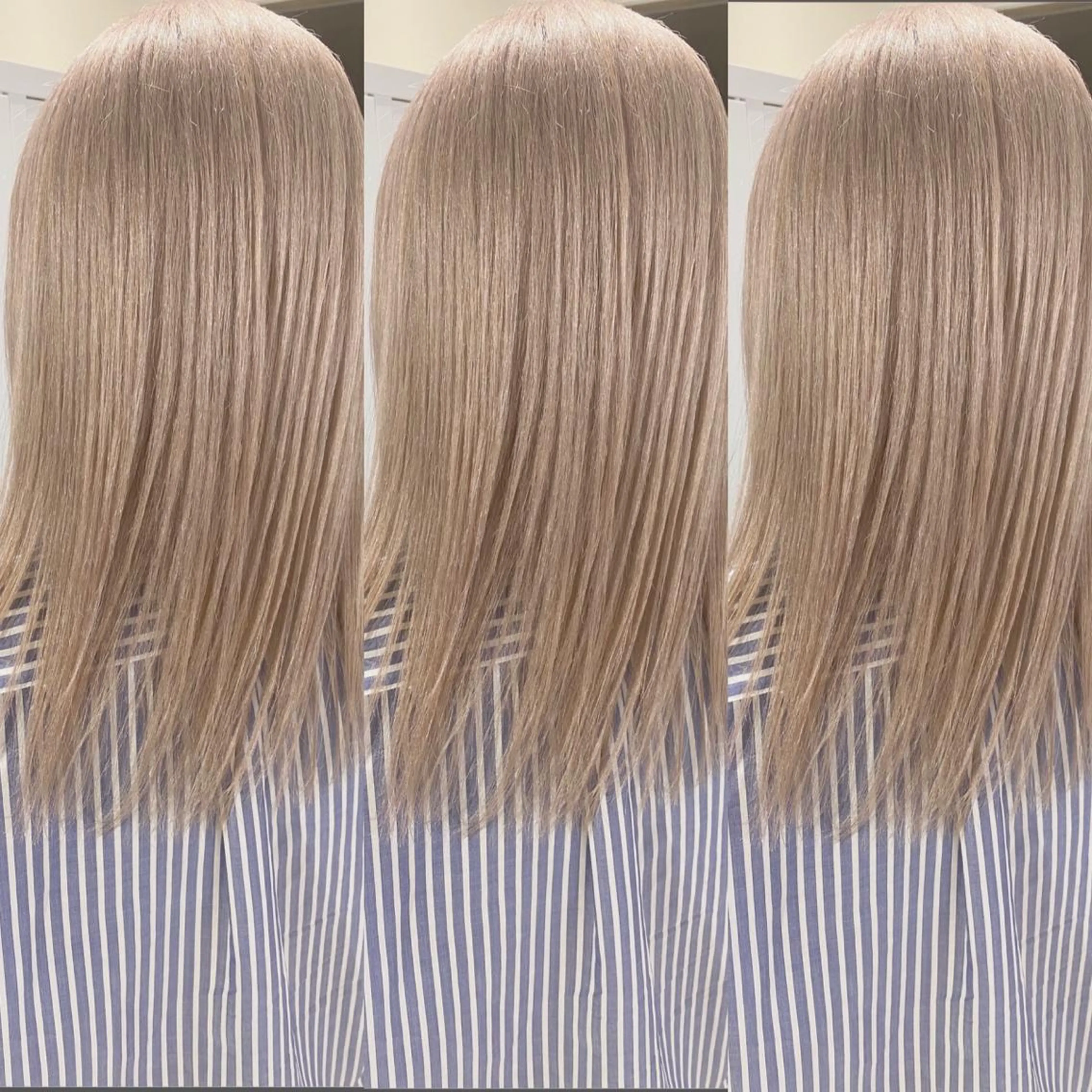 ミディアム カラー ハイトーン/ ボブ 中村麟のヘアスタイル