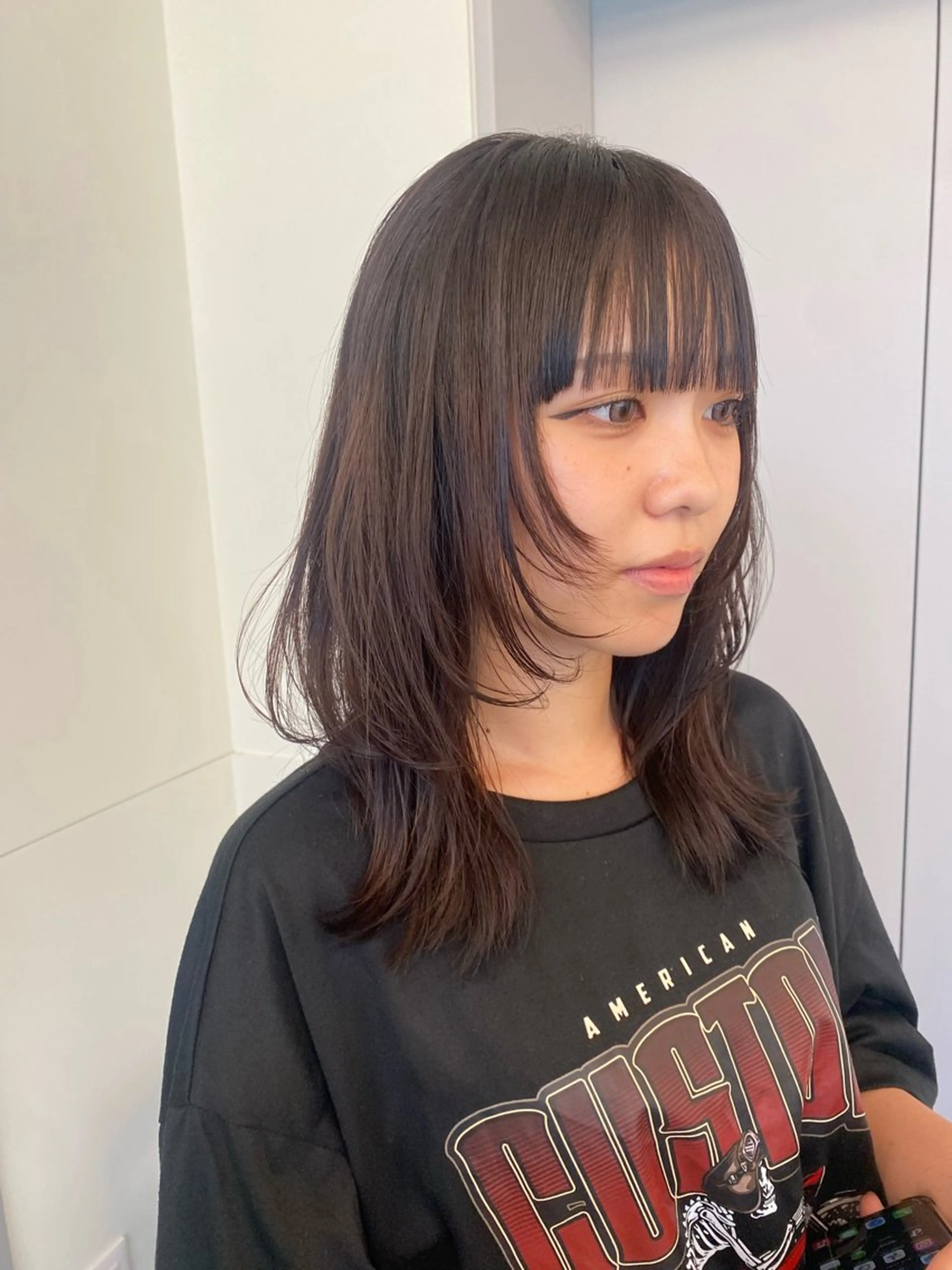 セミロング レイヤーカット 🎀透明感× 暖色カラーつな🎀のヘアスタイル