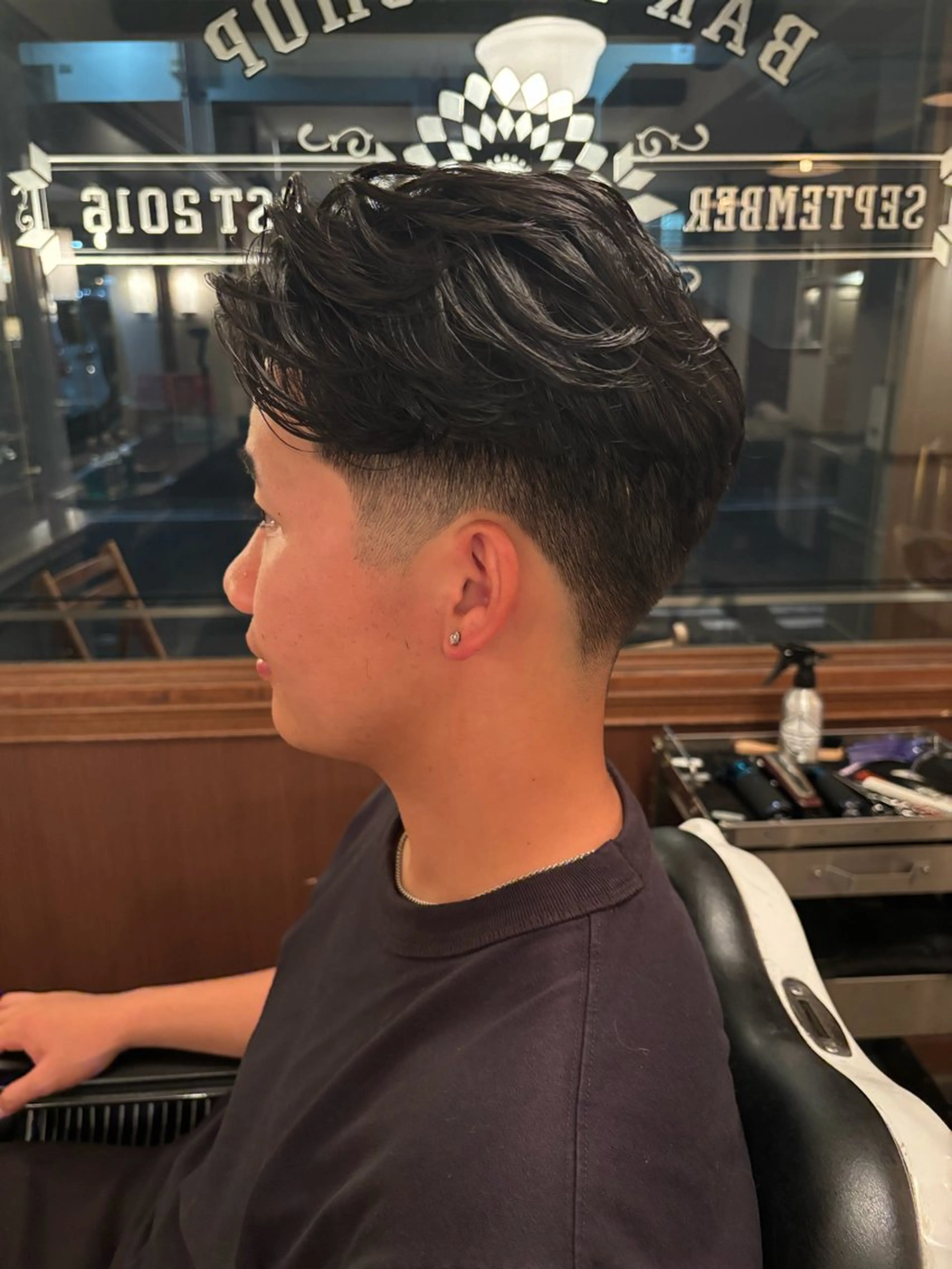 ミディアム Hiroto (フェードカット)のヘアスタイル