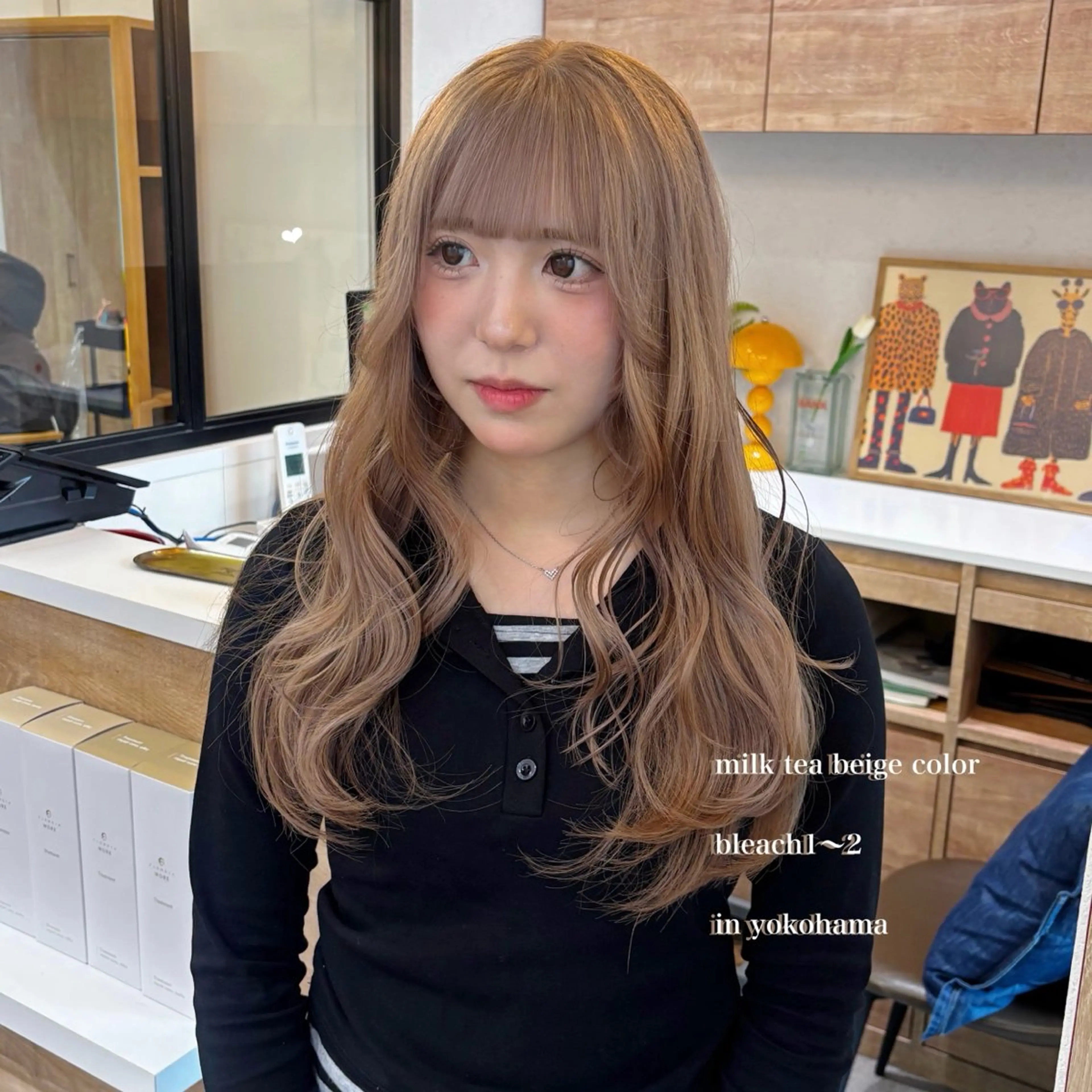 🫧🧁ミニモ限定クーポン🫧🧁色落ちまで可愛いカラー！1回ケアブリーチ＋カラー＋簡単トリートメントの写真