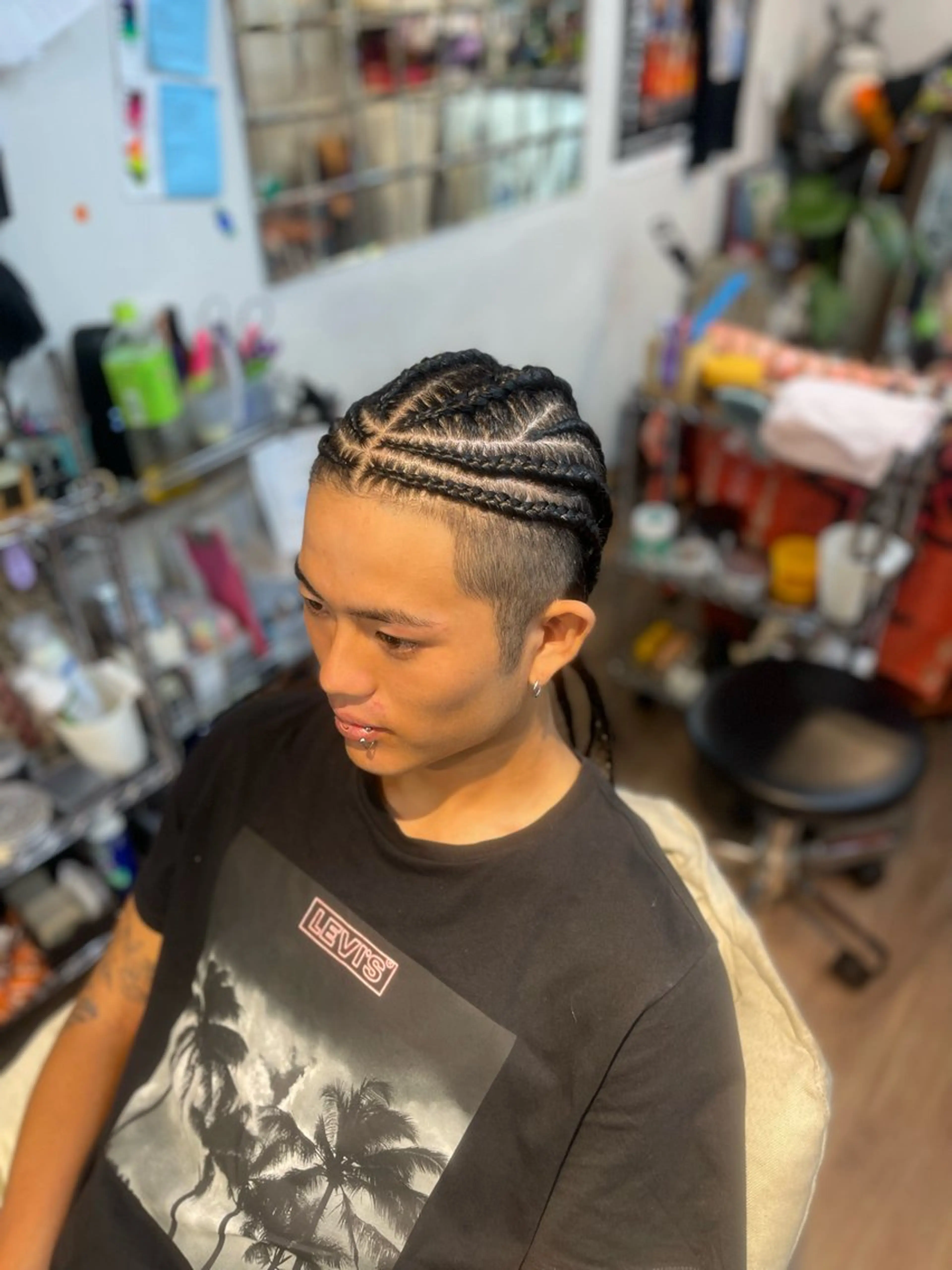 ミディアム ヘアアレンジ メンズ キッズ scamp所属・scamp⭐️ さくらのヘアスタイル