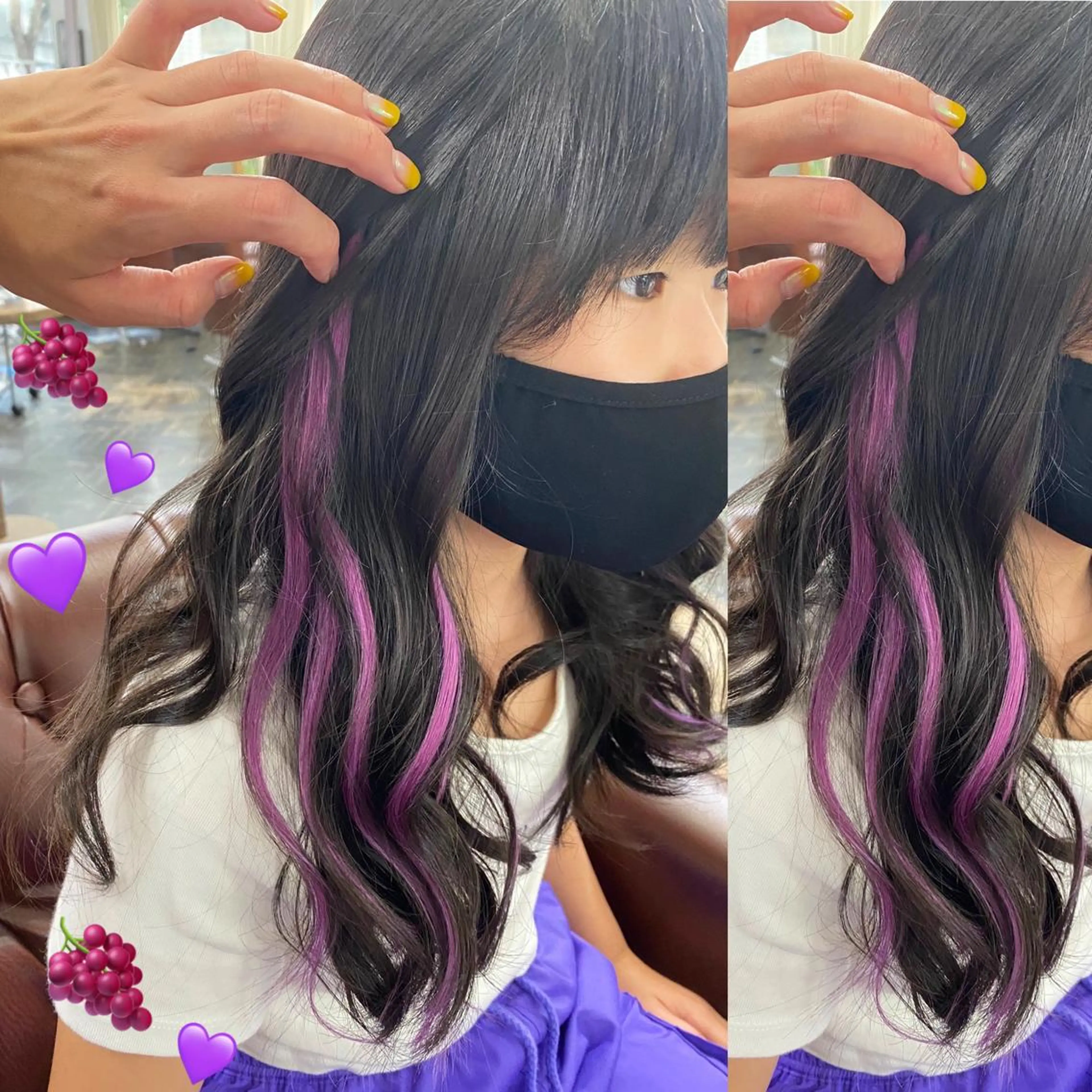 ロング カラー モモカ/ハイトーン /バレイヤージュのヘアスタイル