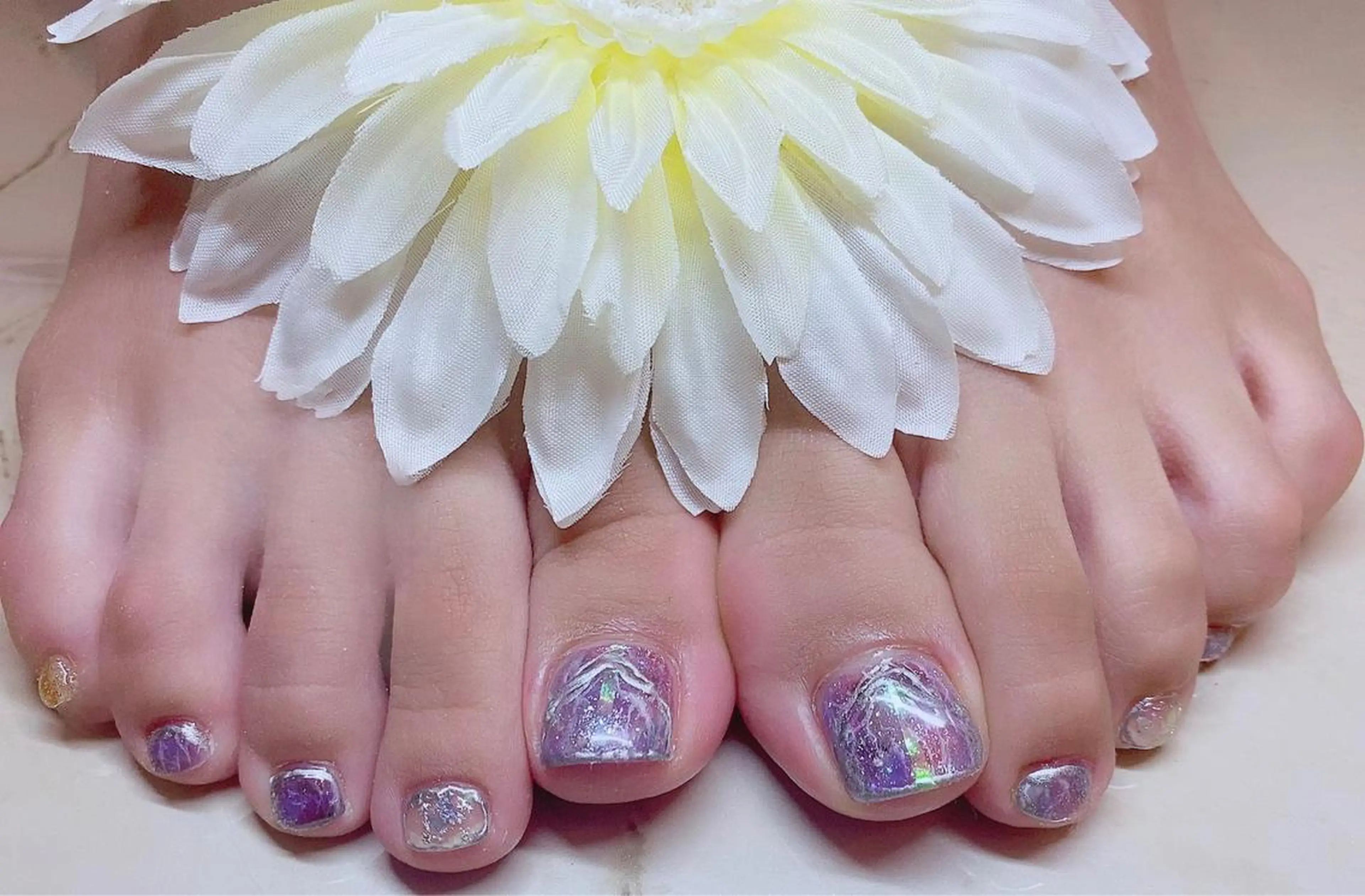 ネイル フットネイル パープル Lioness 心斎橋店のエステ・リラクイメージ