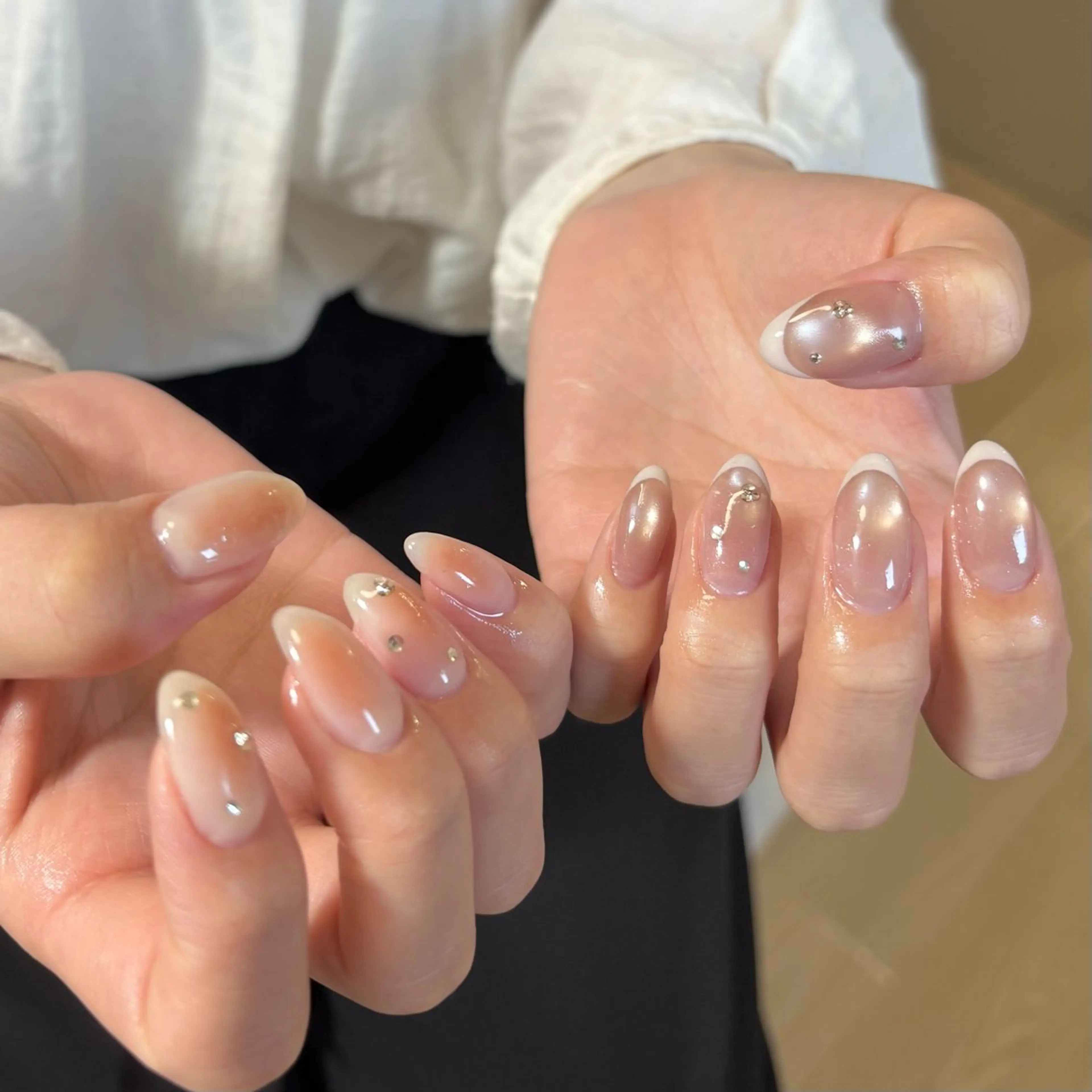 ネイル チークネイル マグネットネイル ハンドネイル moufu.nail /sayaka 本町のネイルデザイン