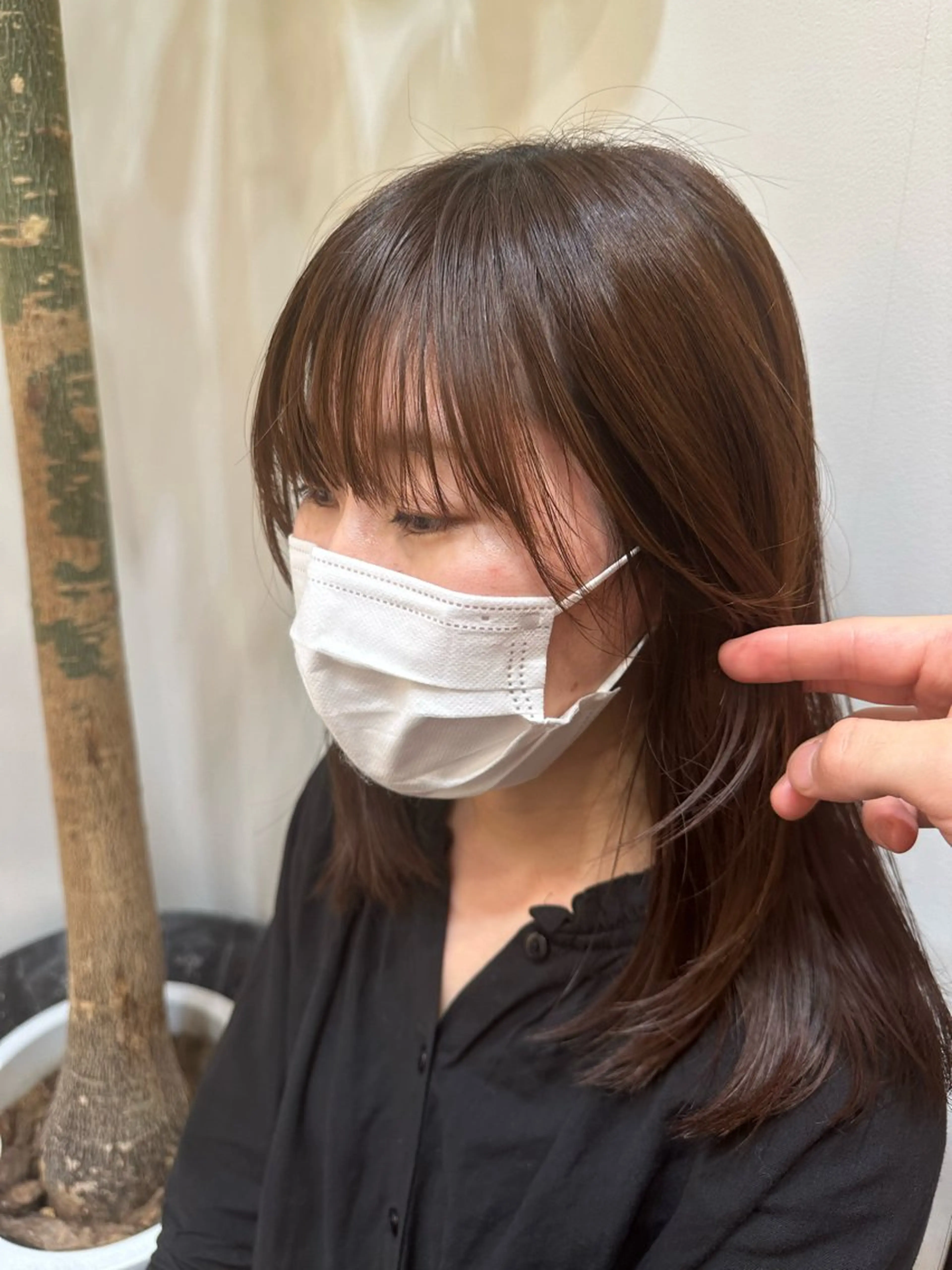 ミディアム 顔周りカット 大島 龍興のヘアスタイル