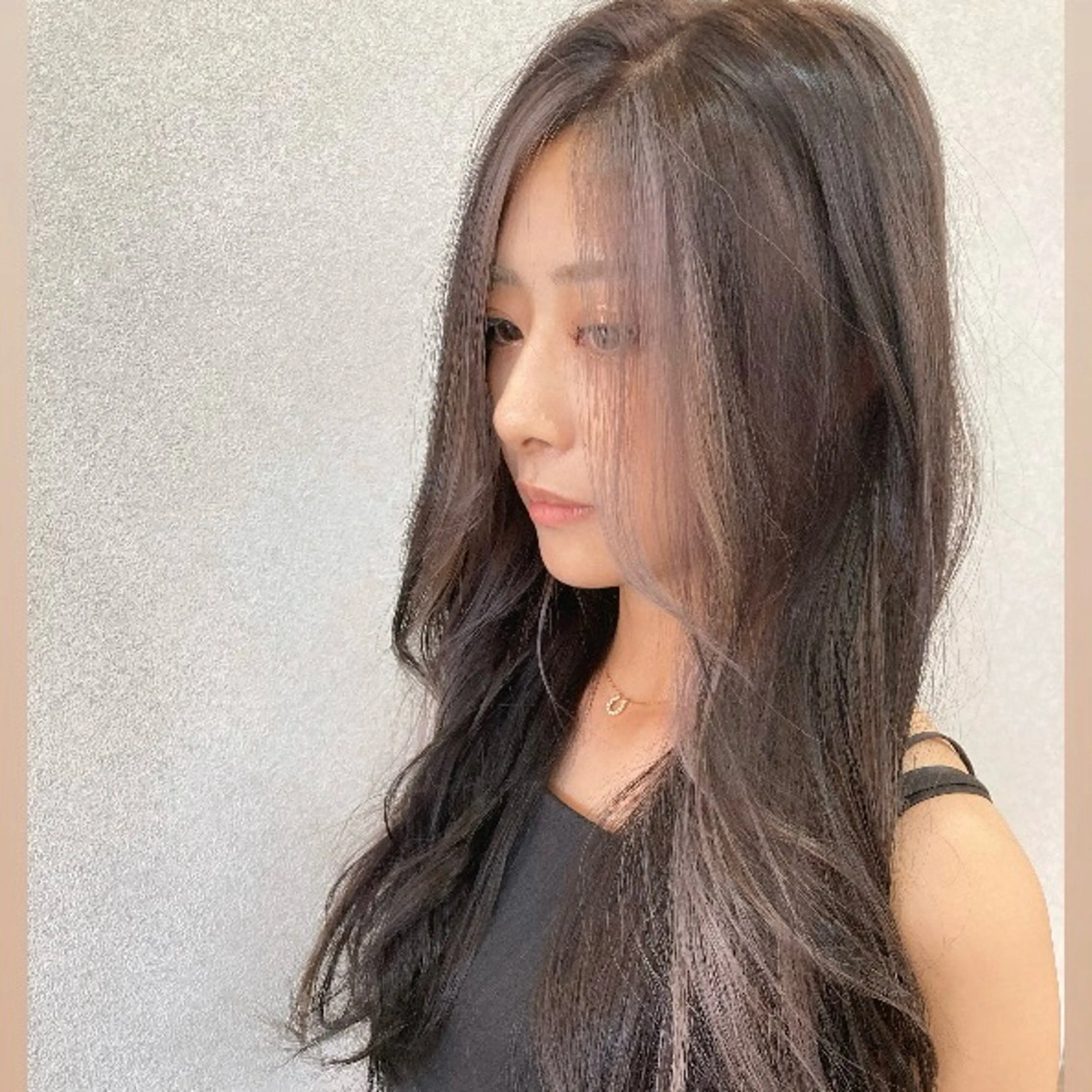 ロング カラー ミストバング  フェイスフレーミング ヘアカラー 前田 知輝のヘアスタイル
