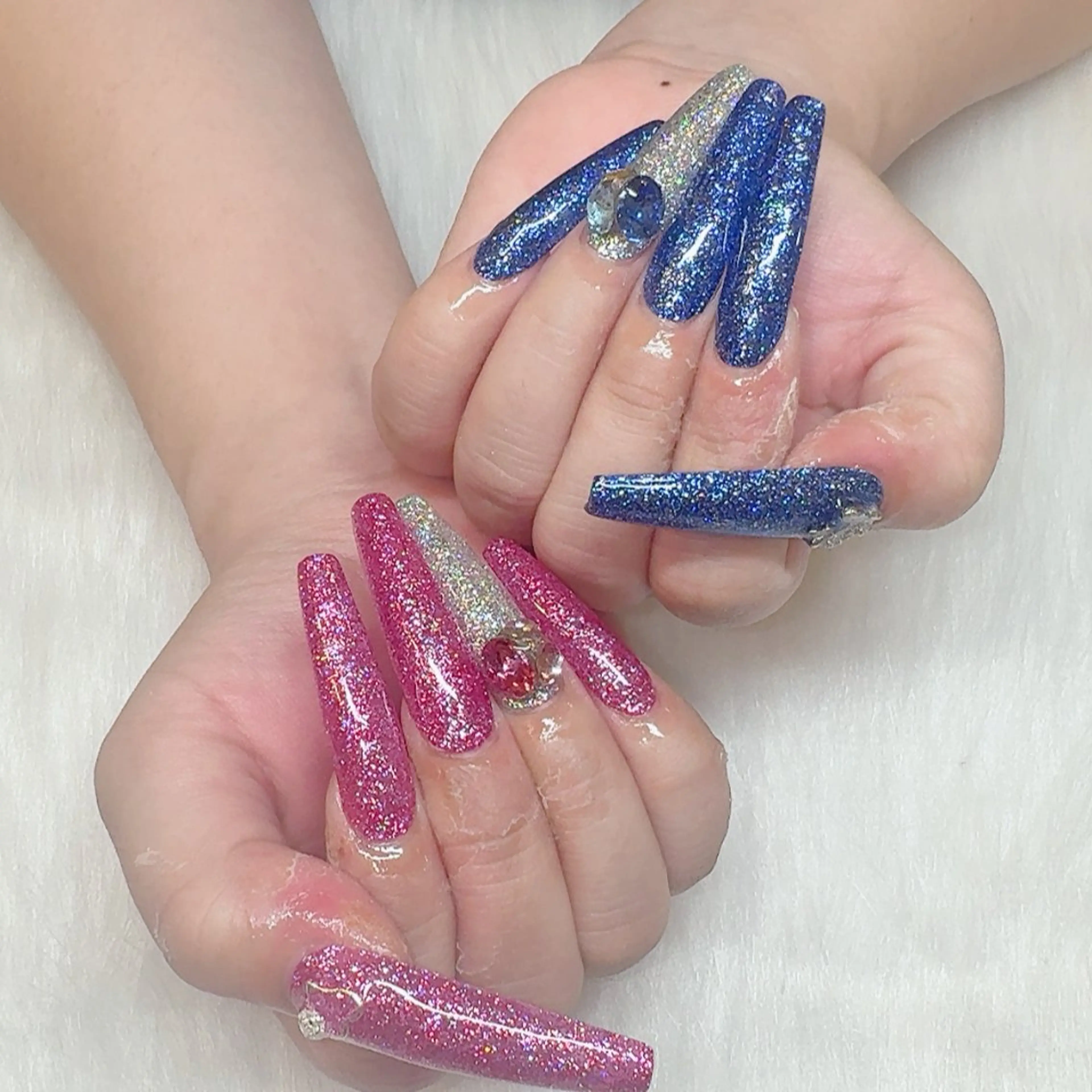 ネイル ロングネイル ネイルチップ ハンドネイル ラクロレ ニナ🎀 中野駅徒歩5分🐾のネイルデザイン