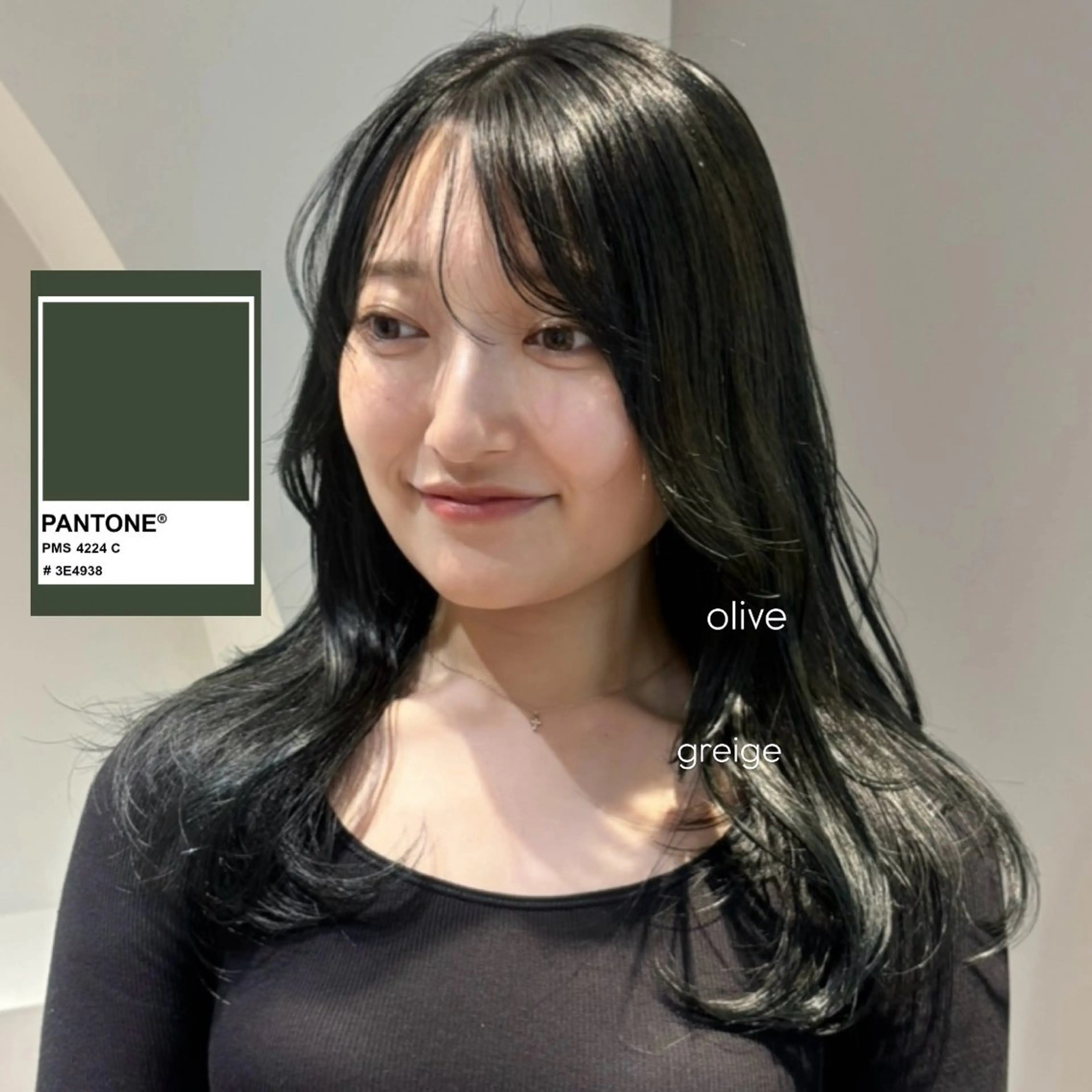 セミロング カット ヘアカラー トリートメント 盛れる透明感カラー・ momokaのヘアスタイル