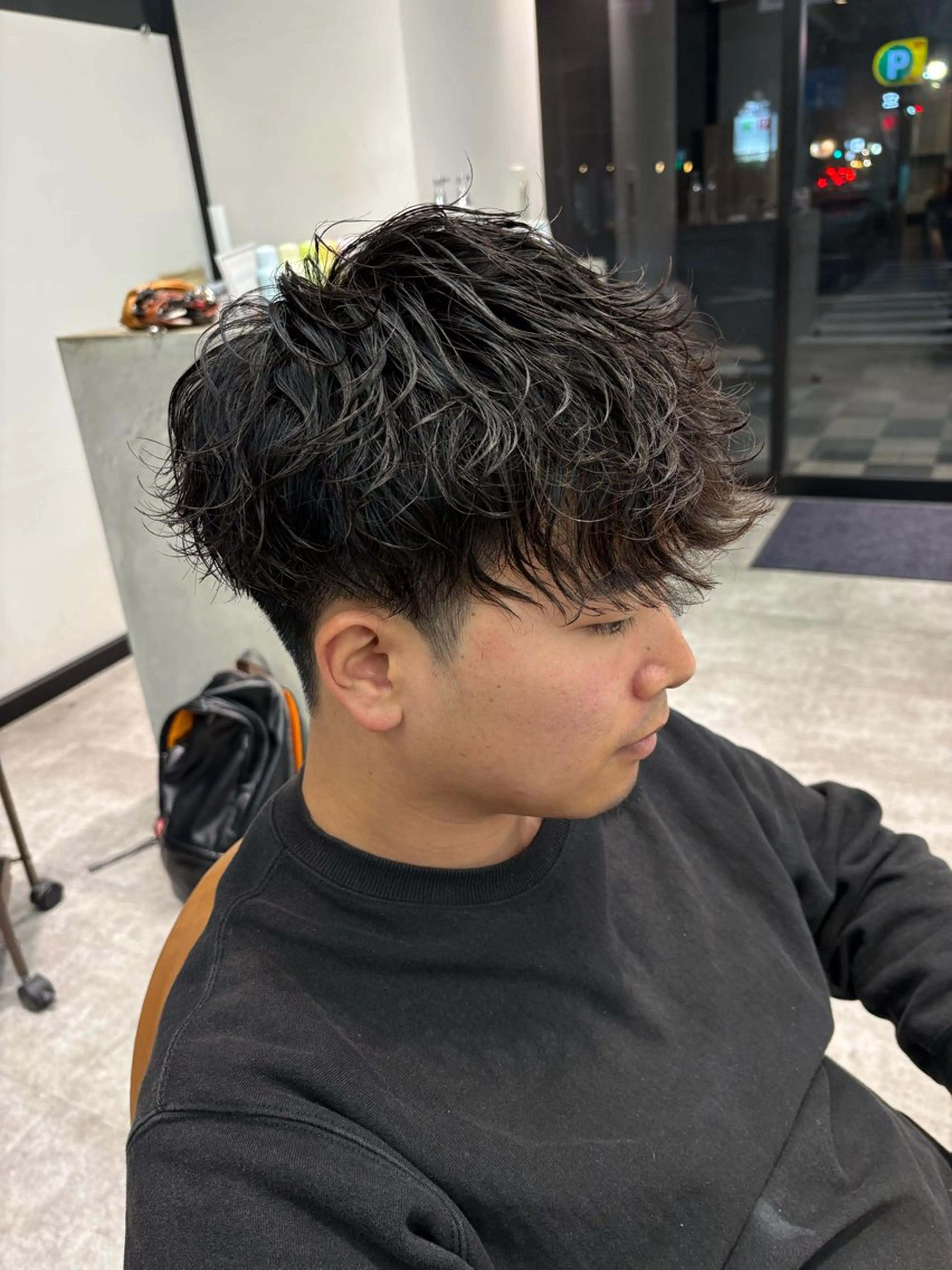 ショート パーマ メンズ メンズパーマ カット パーマ 中島 耀一朗のヘアスタイル
