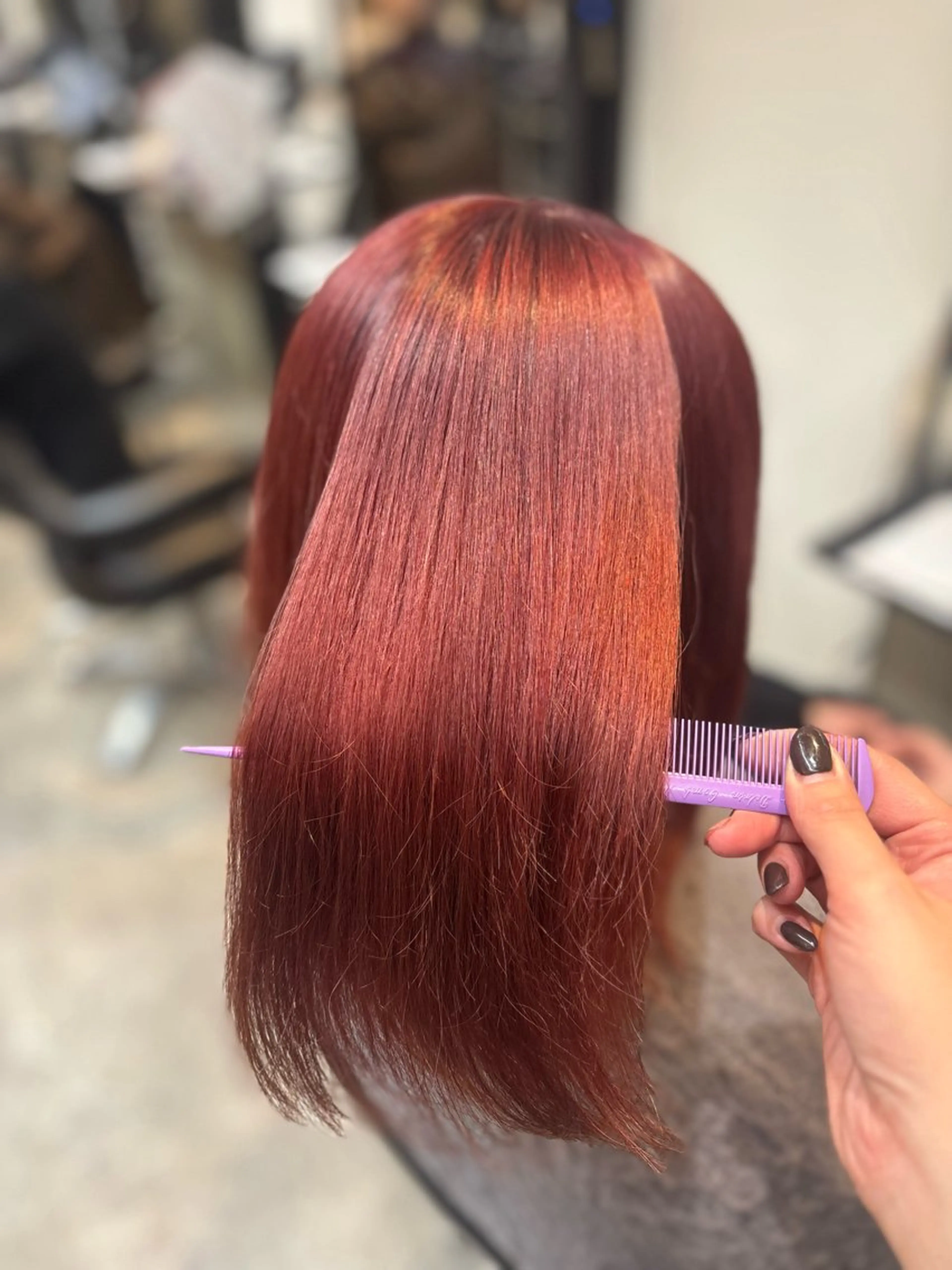 ミディアム カラー 札幌クロスパーマ /🎀柴田ひな🎀のヘアスタイル