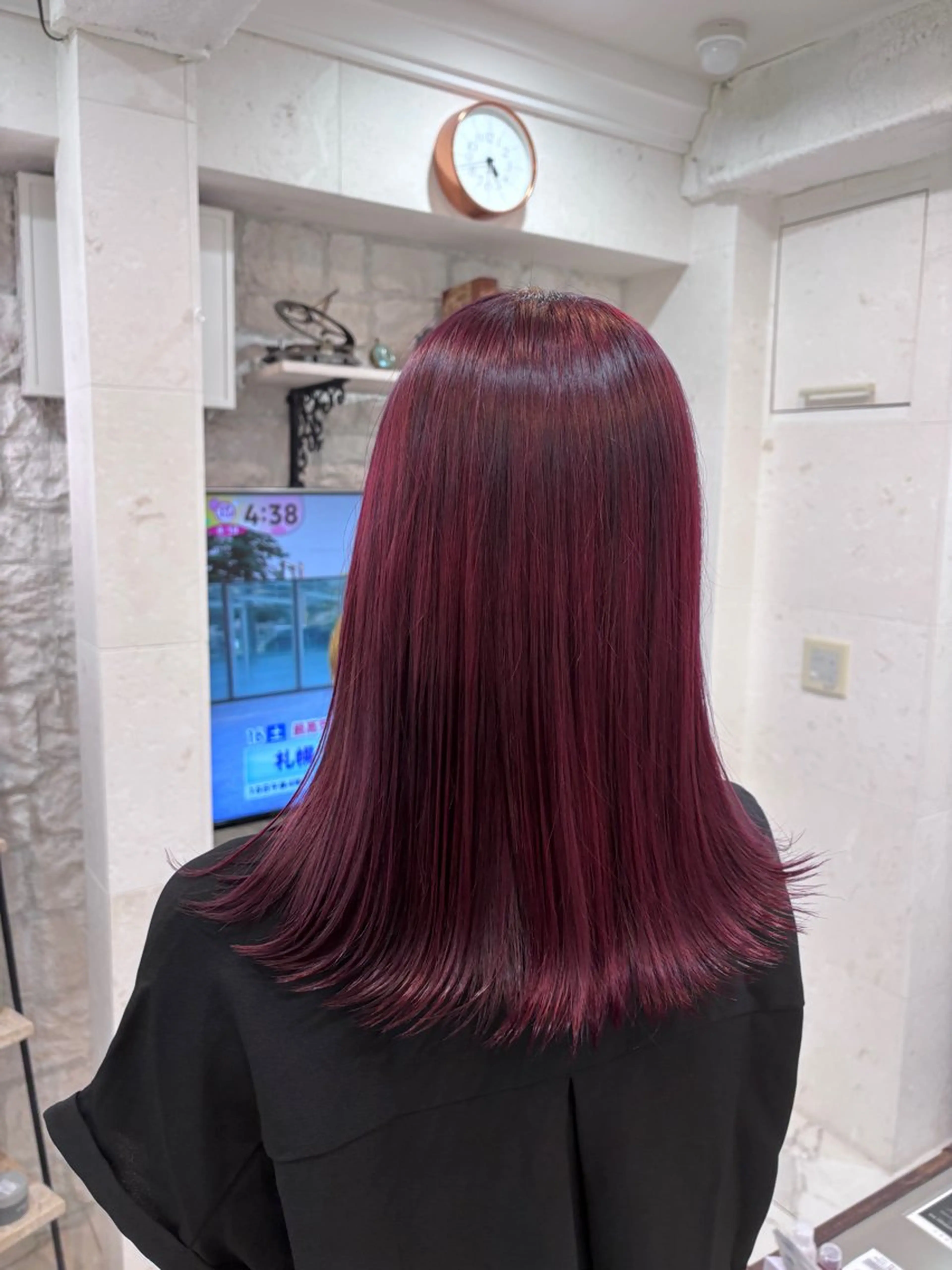 カラー ピンクカラー レッドカラー 🫧Shanti🫧 ばんだいのヘアスタイル