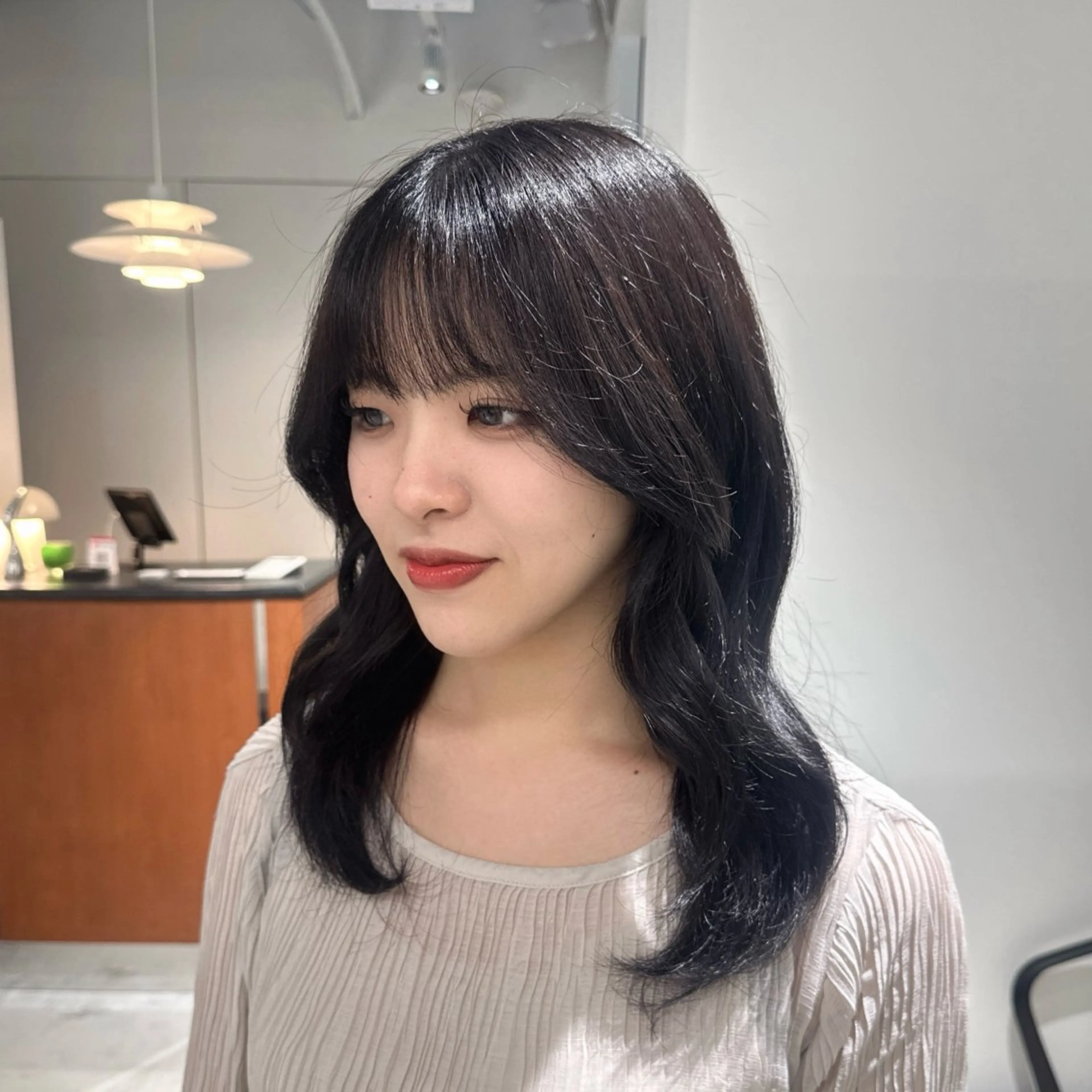 カラー ヘアカラー トリートメント ヘアセット 秋永 鈴のヘアスタイル