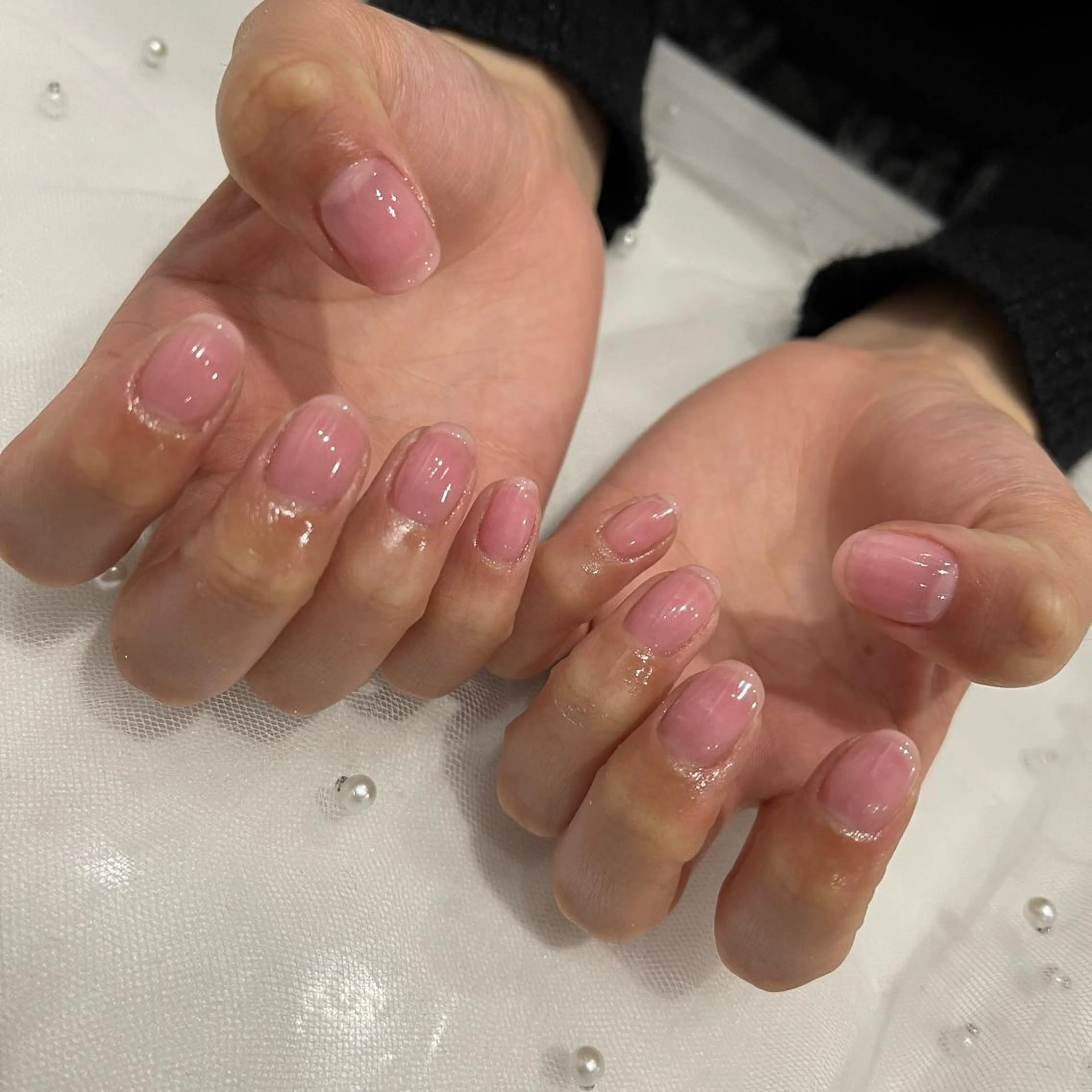ネイル クリアネイル ワンカラーネイル Wish Nail 恒川のネイルデザイン
