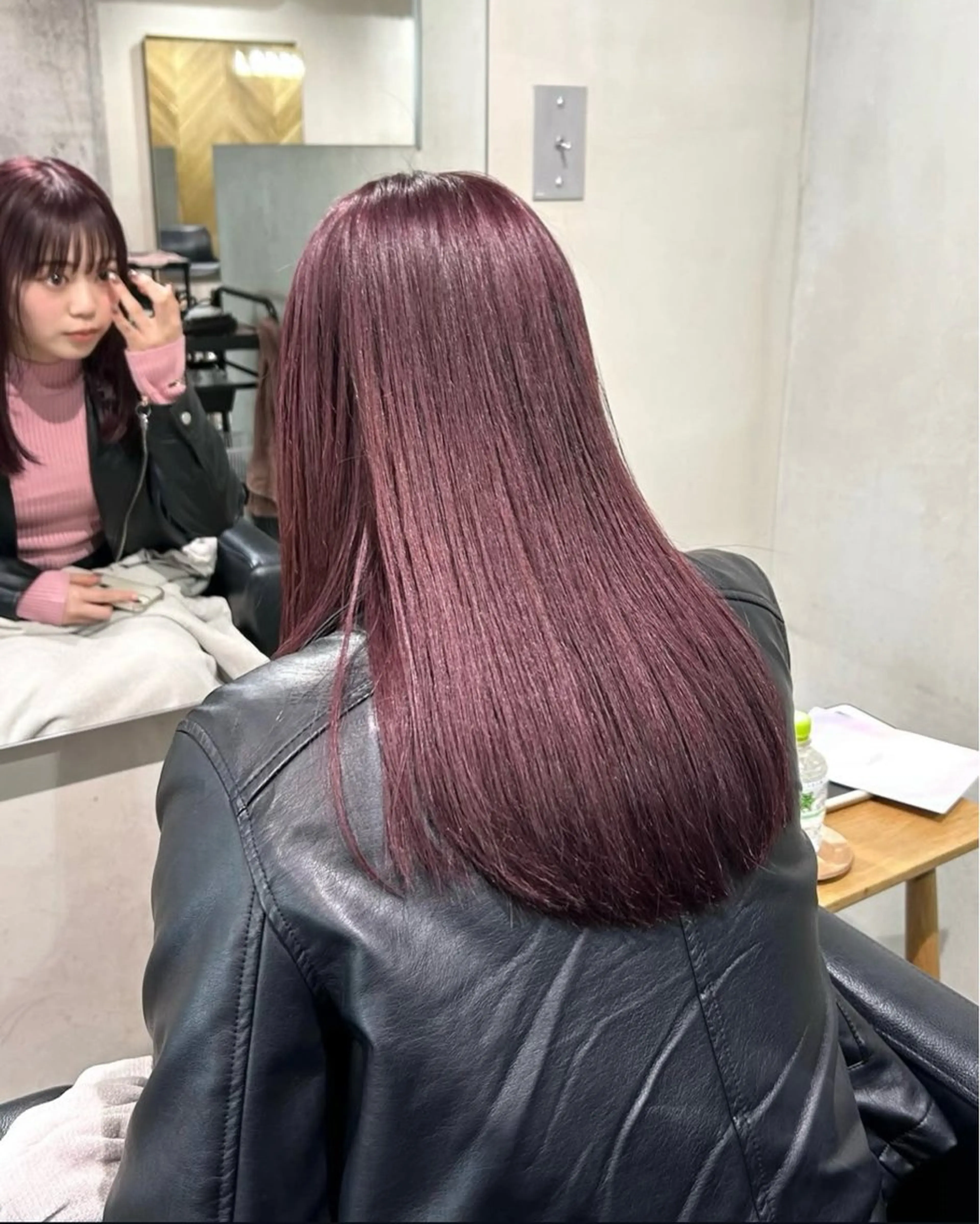ロング アッシュ ミストバング 髪質改善 韓国風ヘア レイヤーカット ヘアカラー 似合わせレイヤー ＆透明感カラーのヘアスタイル
