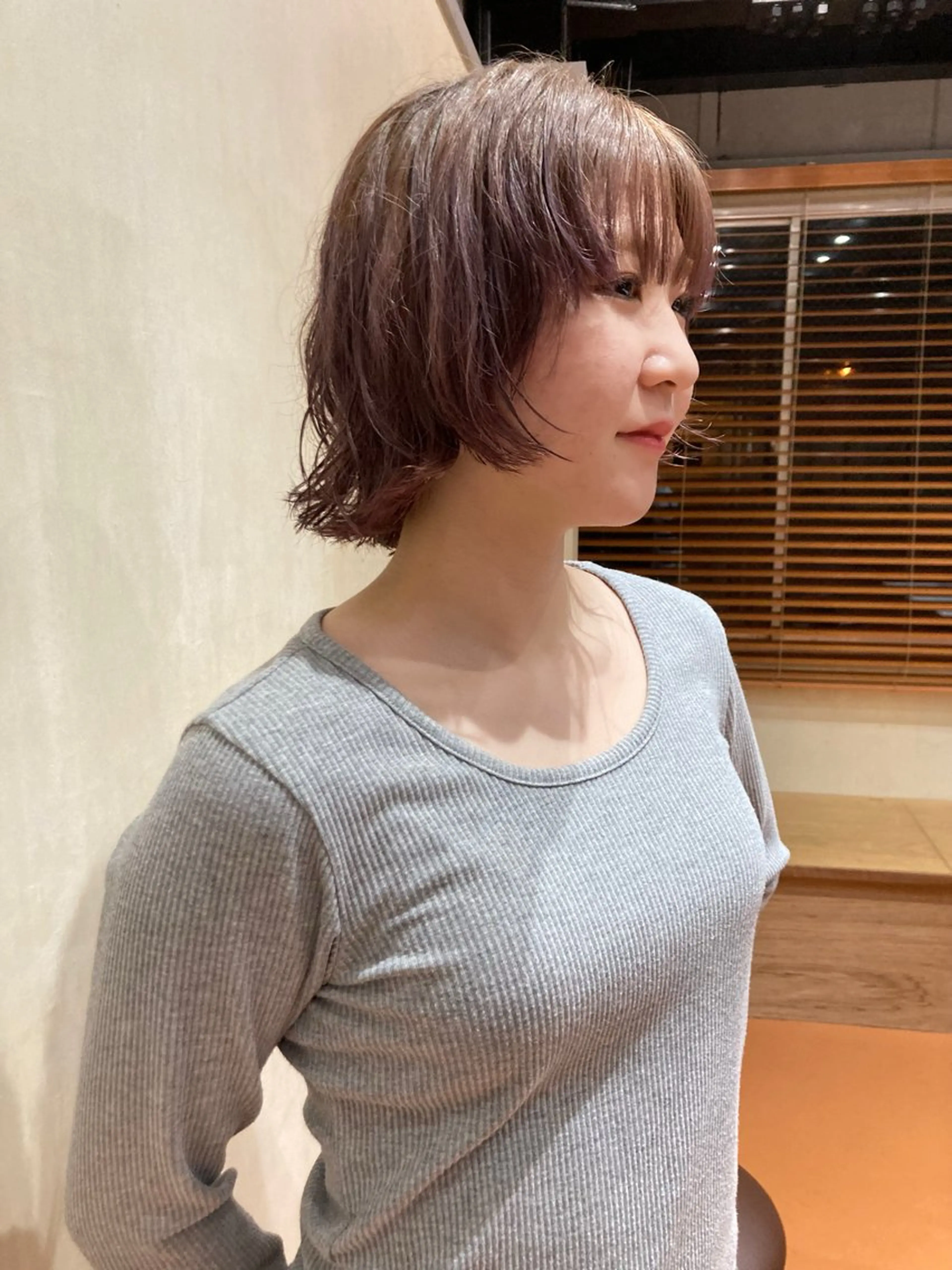 ショート カラー ブラウンカラー 薮 夏帆のヘアスタイル