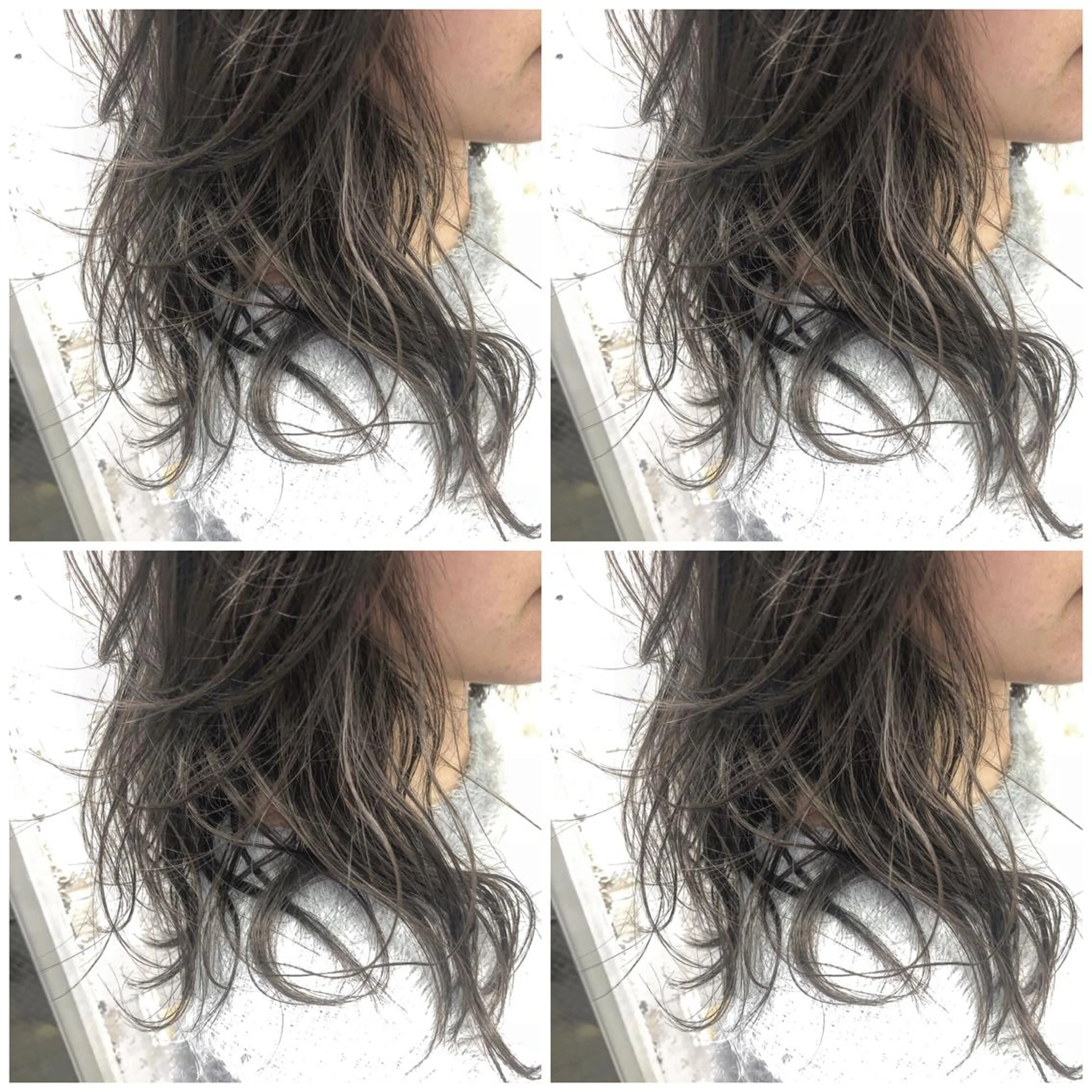 ロング カラー パーマ ヘアアレンジ メンズ メンズブリーチ メンズハイライト 学生（メンズ向け） アッシュ ベージュカラー レイヤー／顔周り 韓国ヘア森田和貴のヘアスタイル