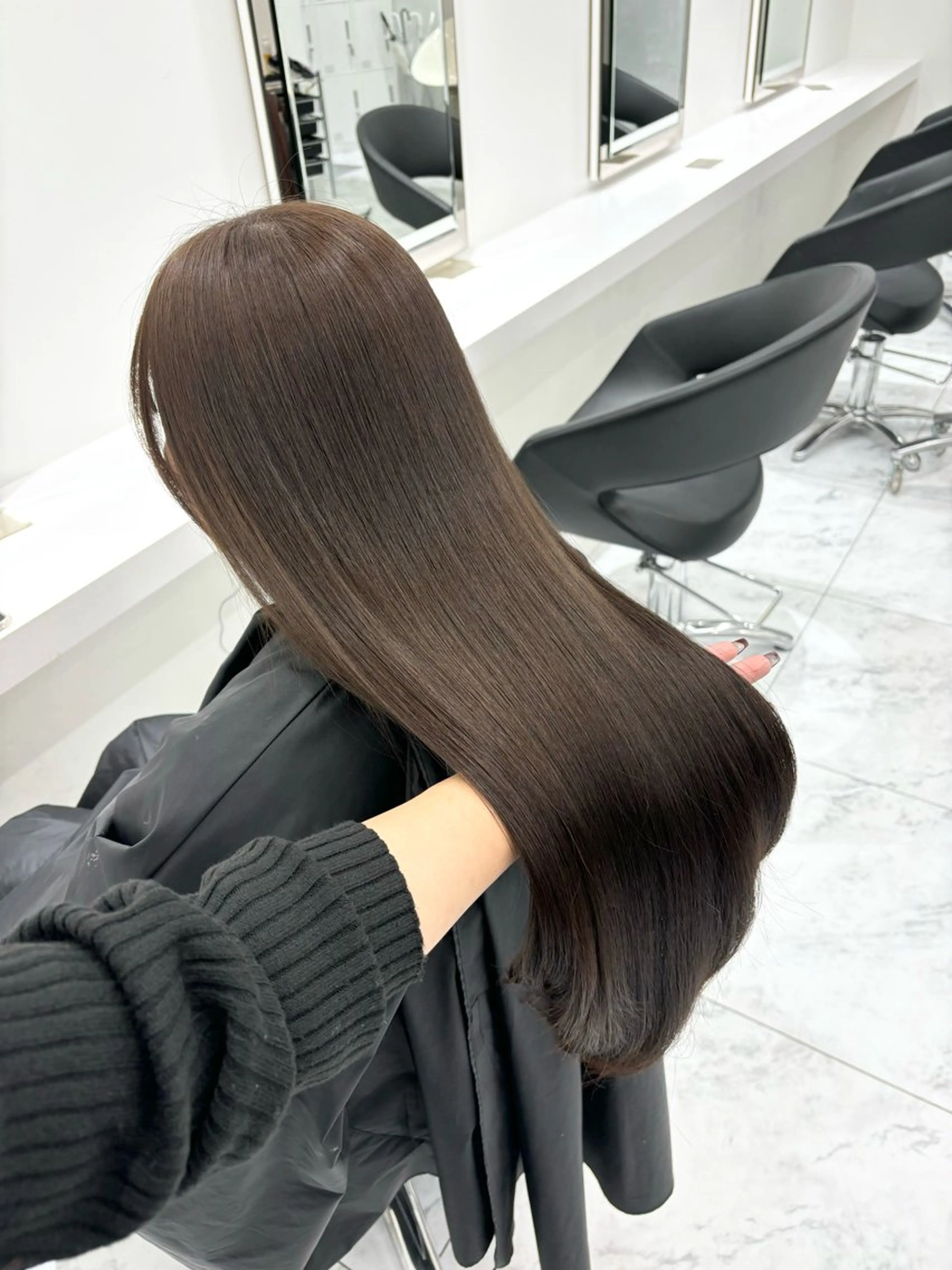 ロング カラー ブリーチ 透明感カラー グレージュ ブリーチなしカラー カット ヘアカラー Beleza Era所属・韓国レイヤー/ 縮毛矯正🎀minaのヘアスタイル