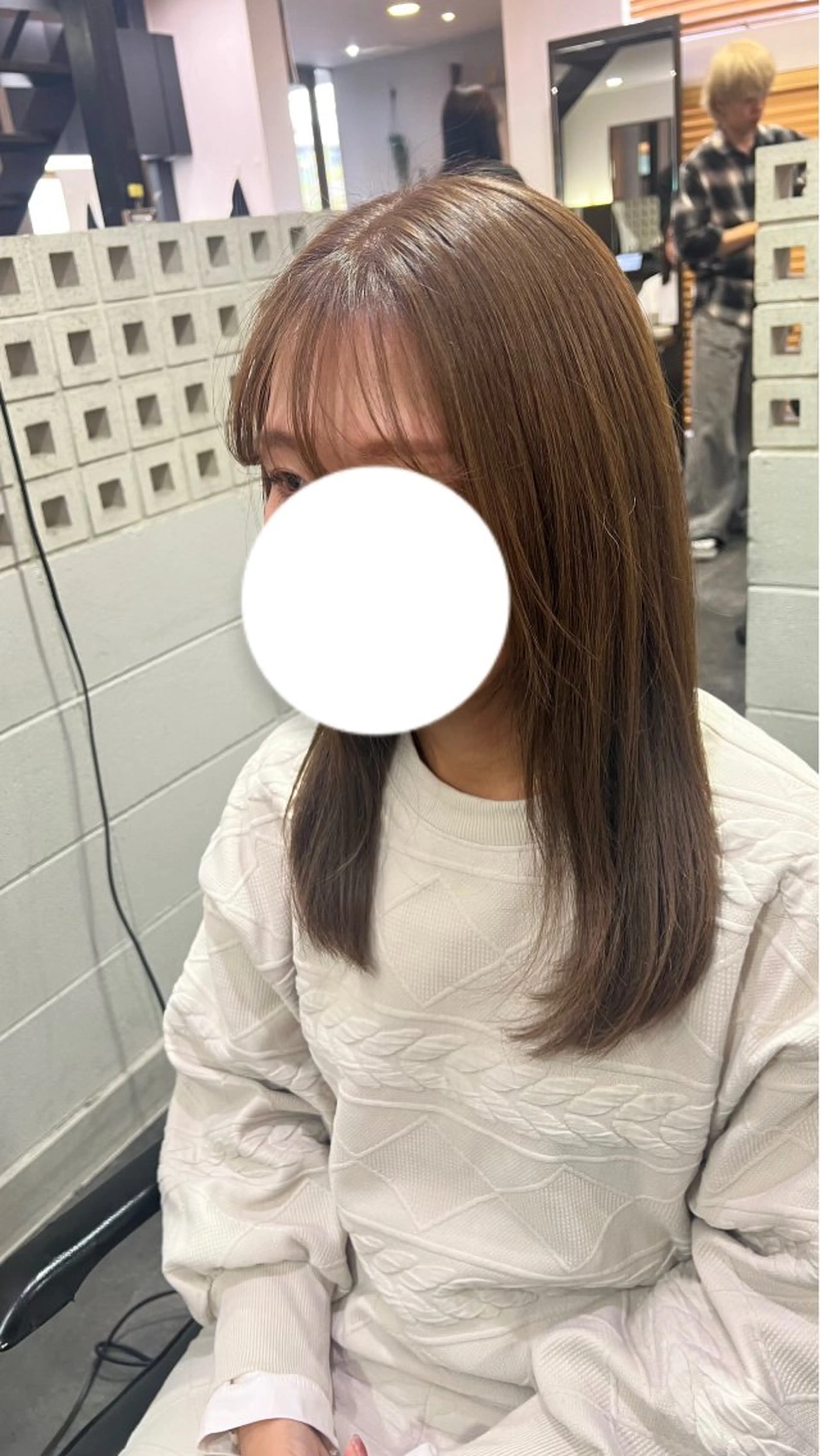ミディアム アッシュ 南草津/トレンドカラ ー/パーマ　西村美月のヘアスタイル