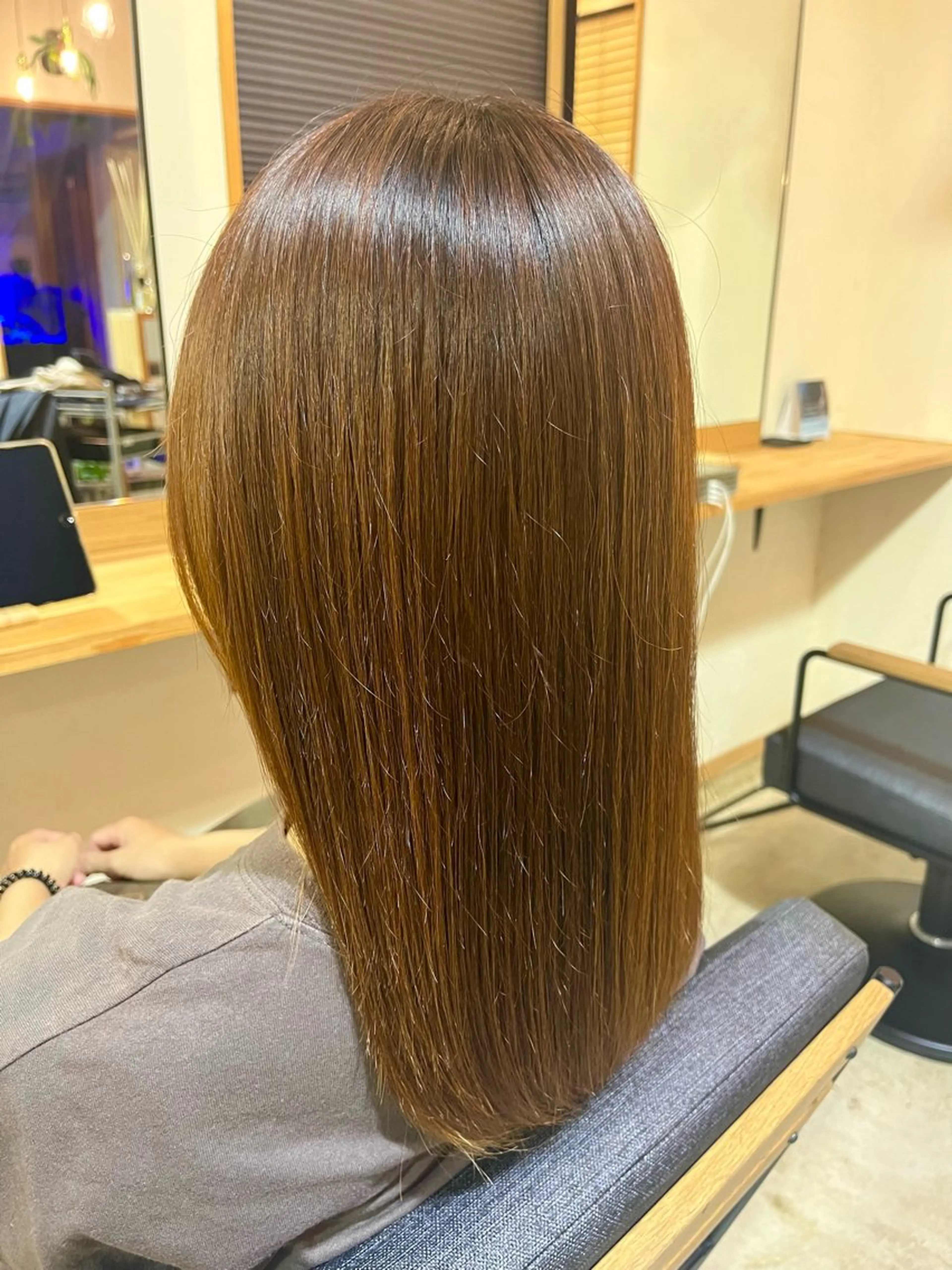 カラー ブリーチ ブラウンカラー ブリーチなしカラー オレンジ オレンジブラウン 髙木 優花のヘアスタイル