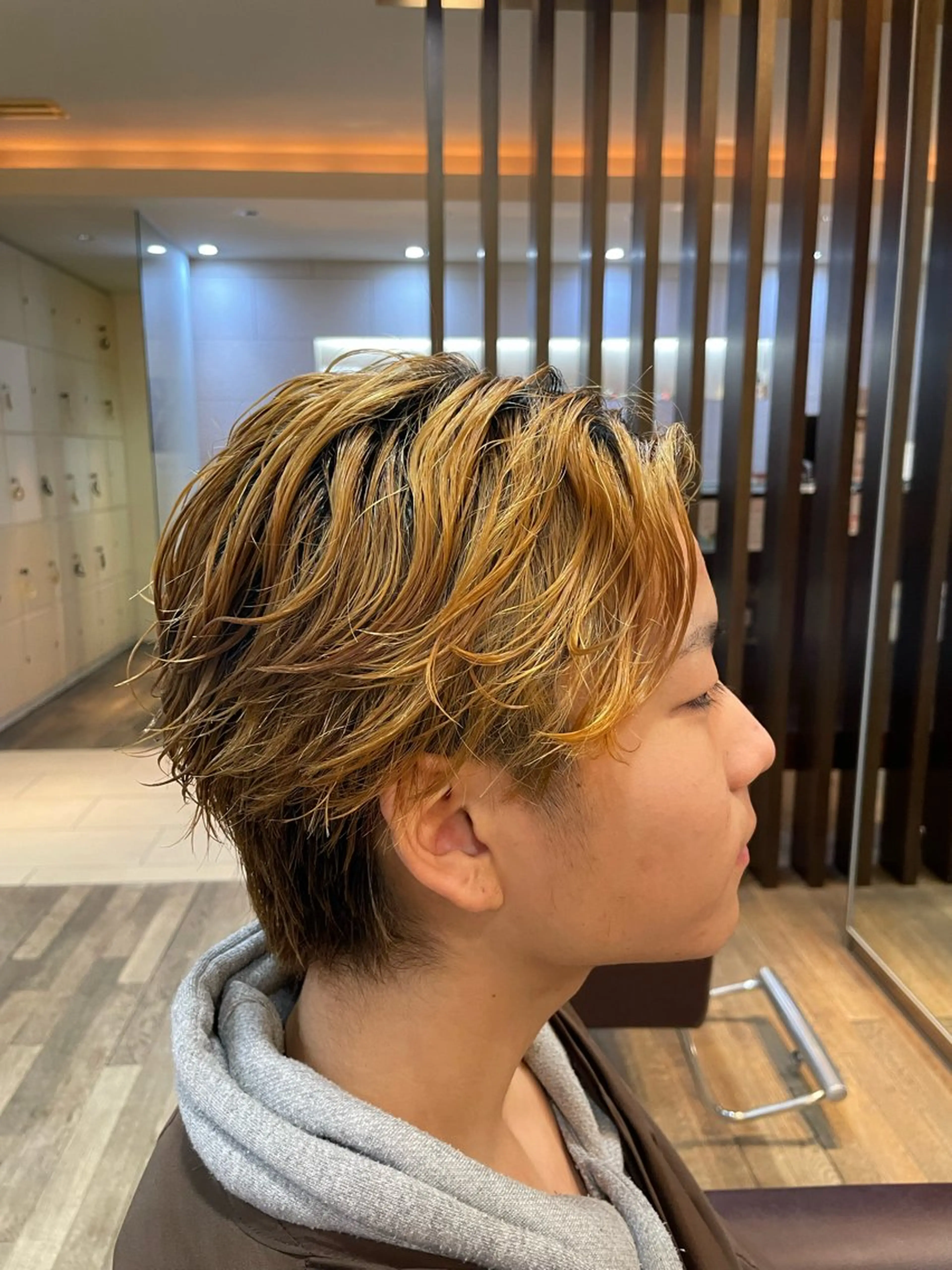 メンズ メンズブリーチ メンズパーマ 小野 心のヘアスタイル