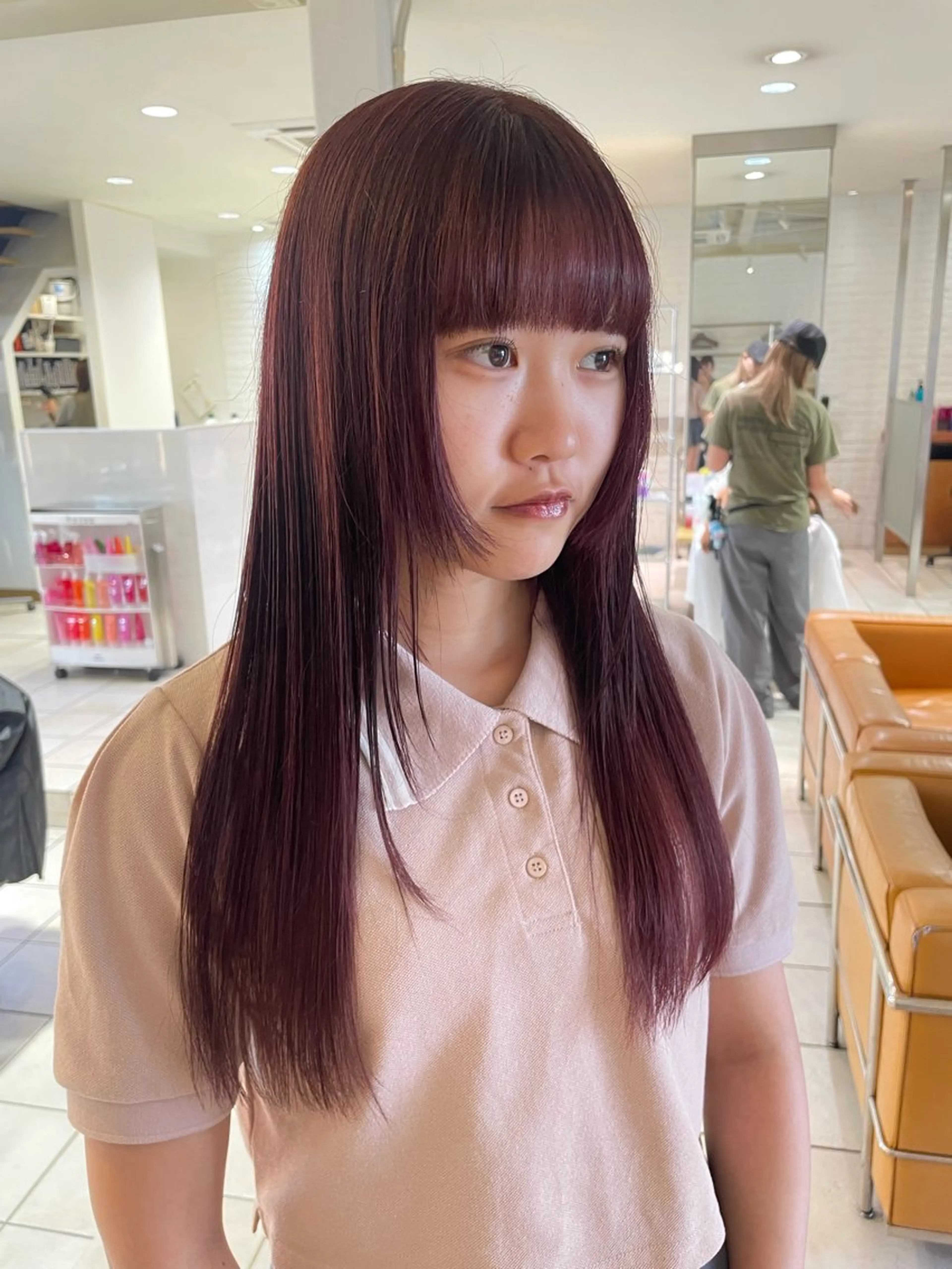 ロング カラー ブリーチ ダブルカラー ラベンダーカラー ブリーチなしカラー ピンクカラー 🌟デザインカラー 🌟コノミ🌟のヘアスタイル