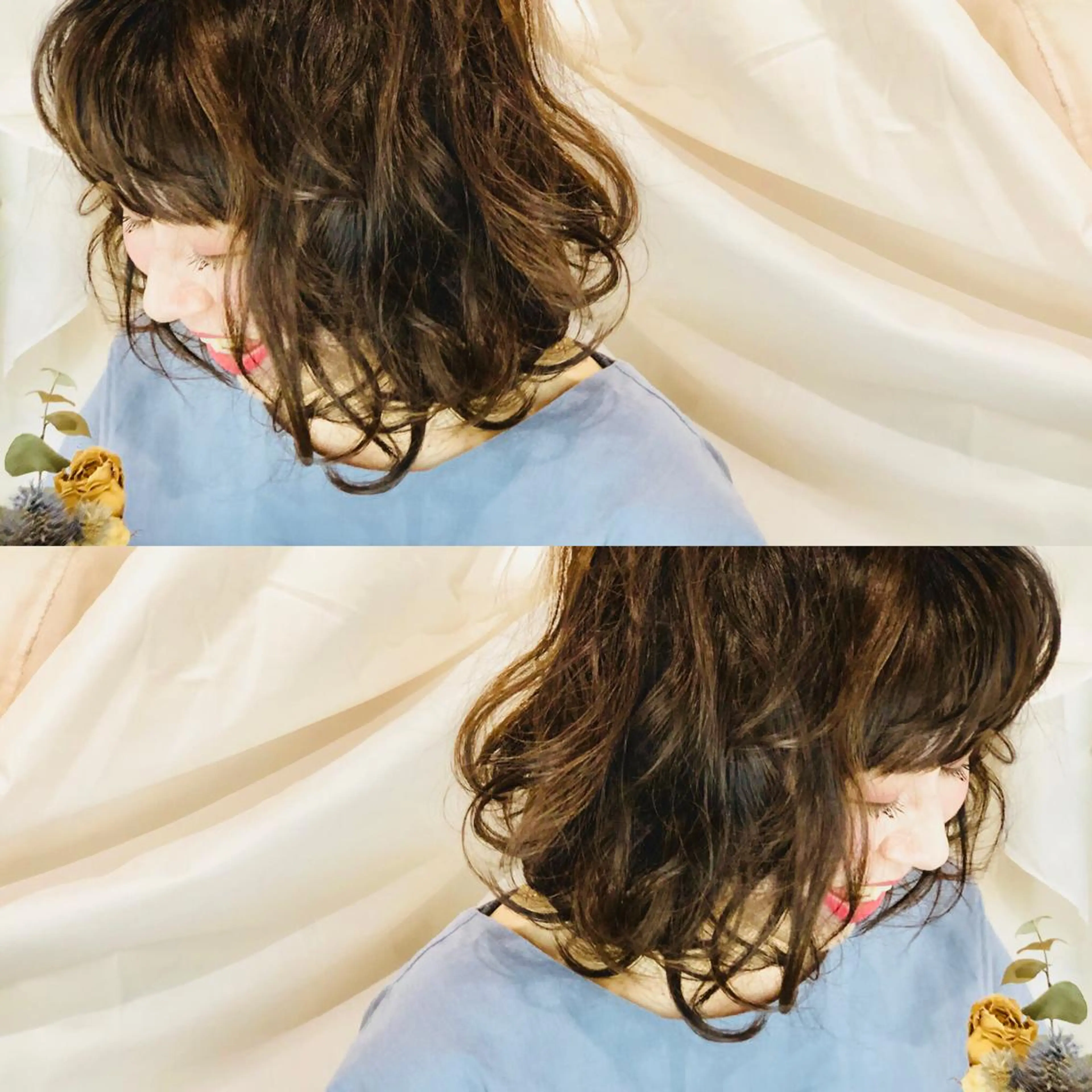 ミディアム ミディアムパーマ ヨナハ セイヤのヘアスタイル