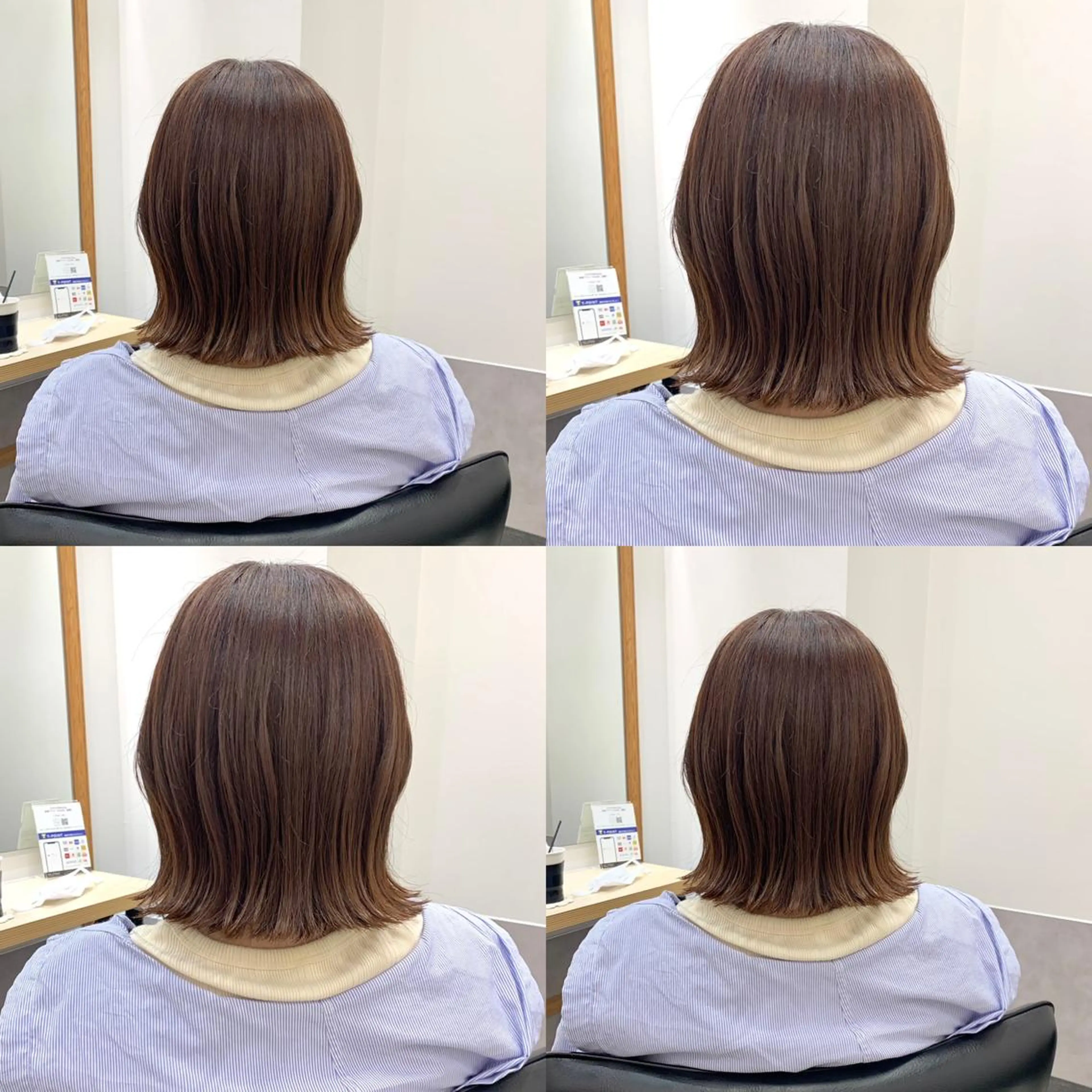 ミディアム カラー ベージュカラー 透明感カラー ピンクカラー ピンクベージュ くびれヘア カット ヘアカラー SAKINO. ベージュカラーのヘアスタイル